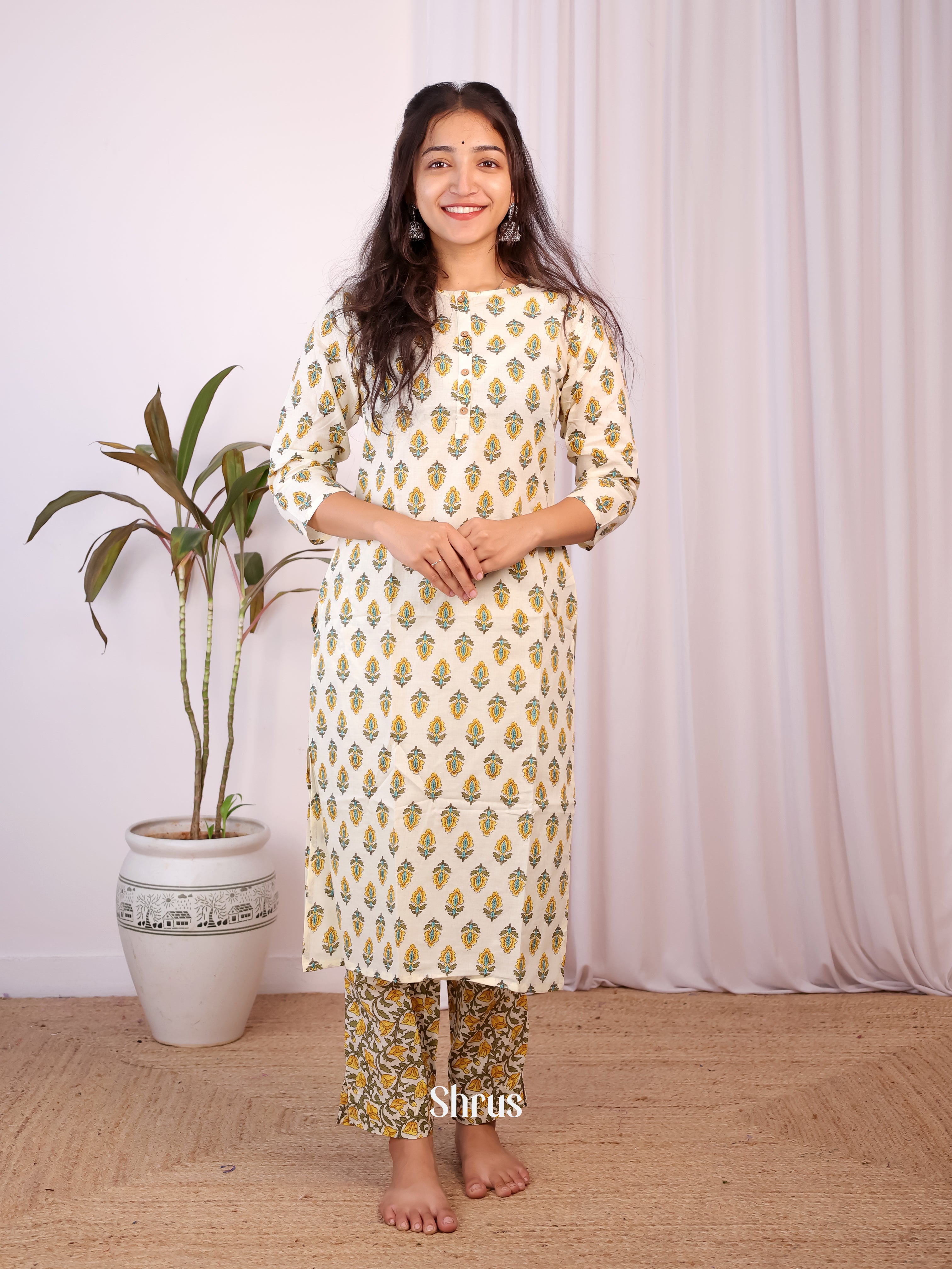 Cream - Readymade Suits - Shop on Shrus.com