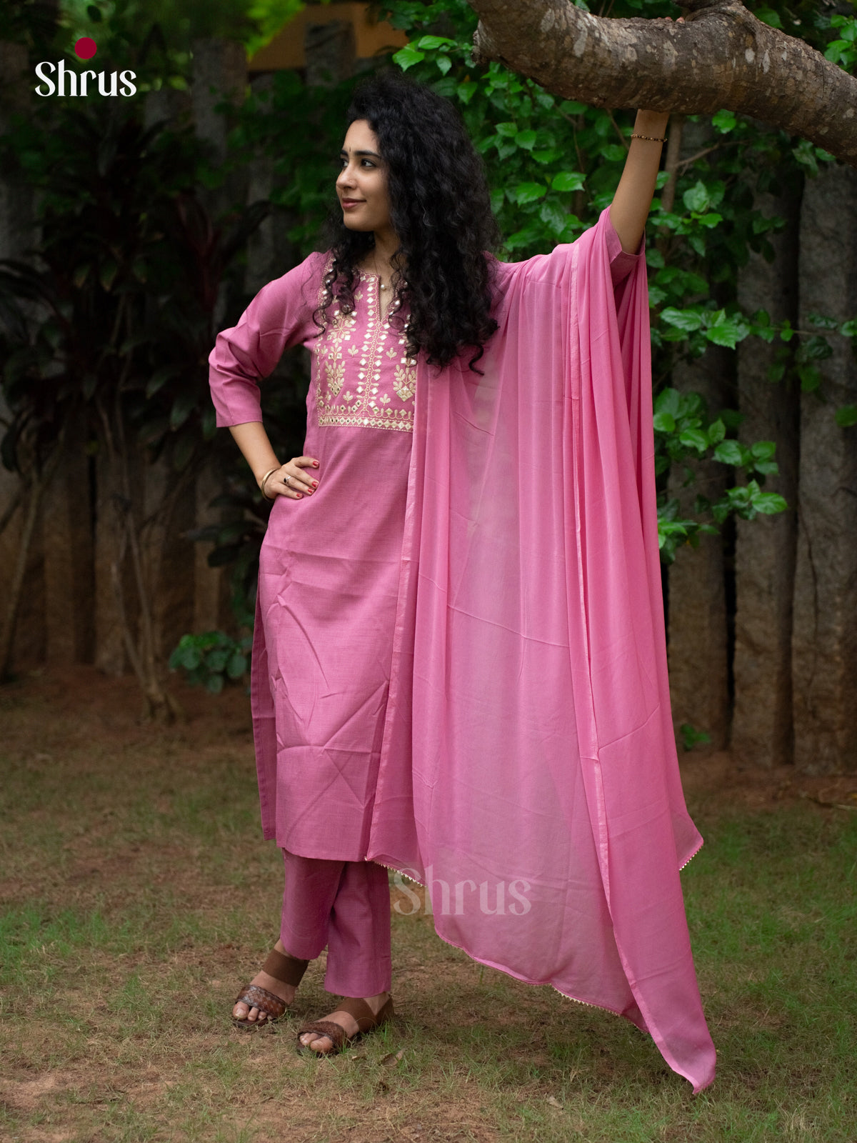 Pink- Readymade Suits - Shop on Shrus.com