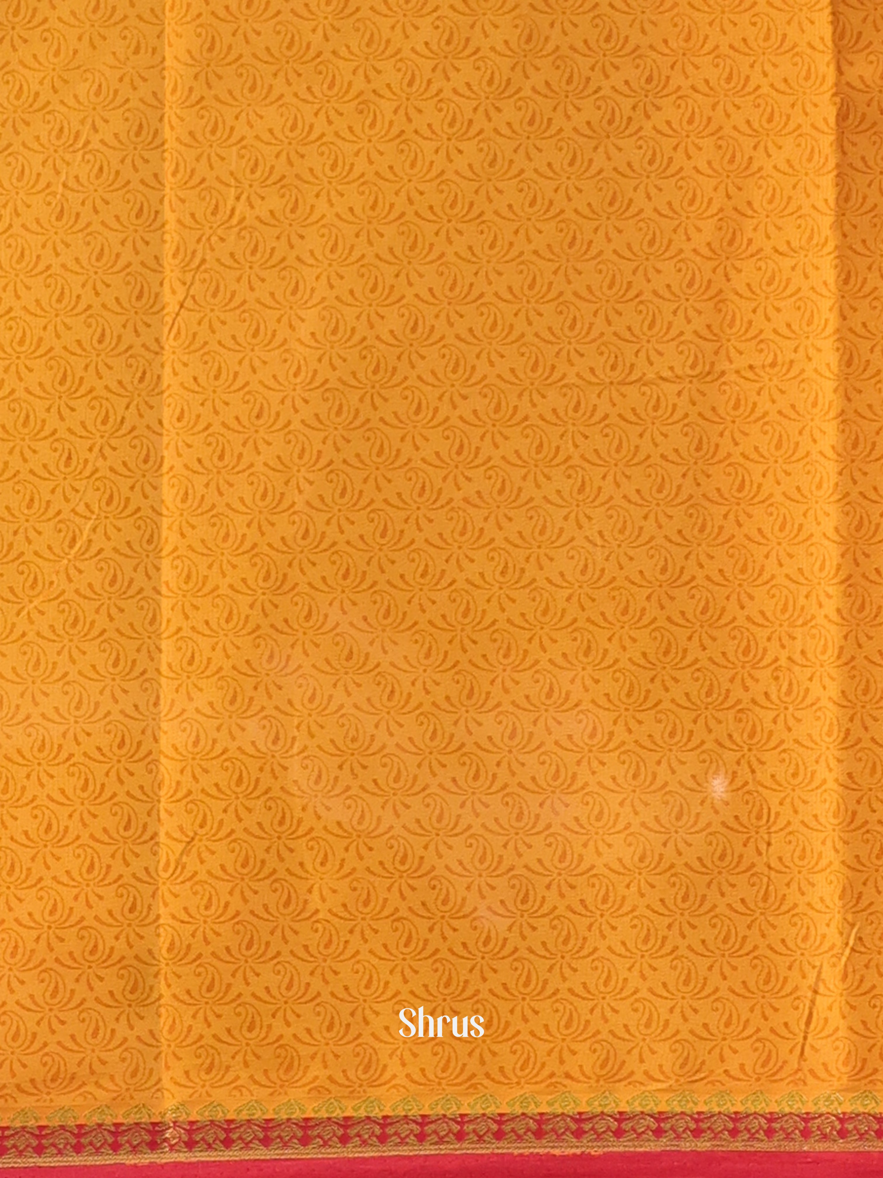 Mustard - Semi Mysoresilk Saree - Shop on Shrus.com