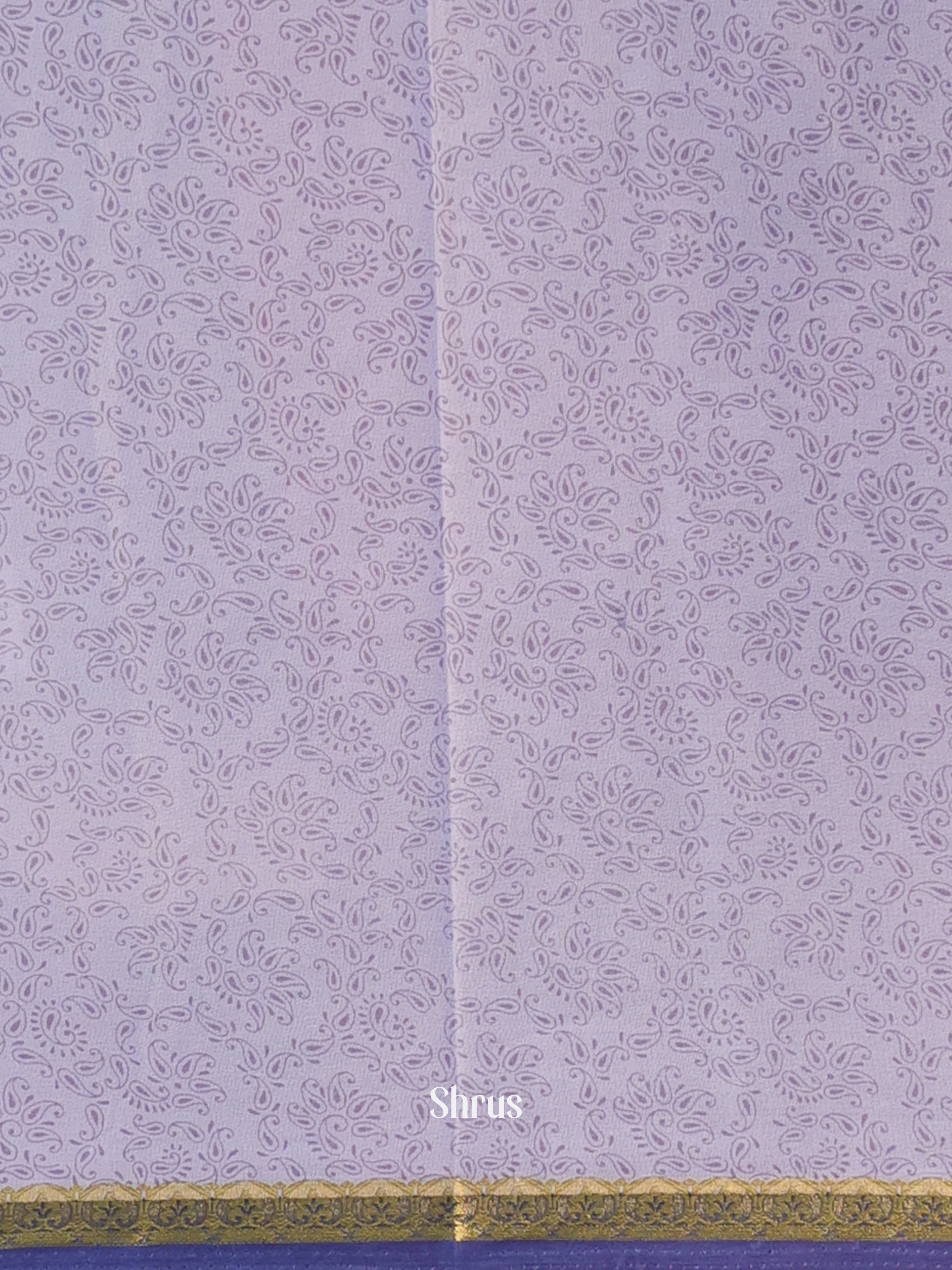 Blue - Semi Mysoresilk Saree - Shop on Shrus.com