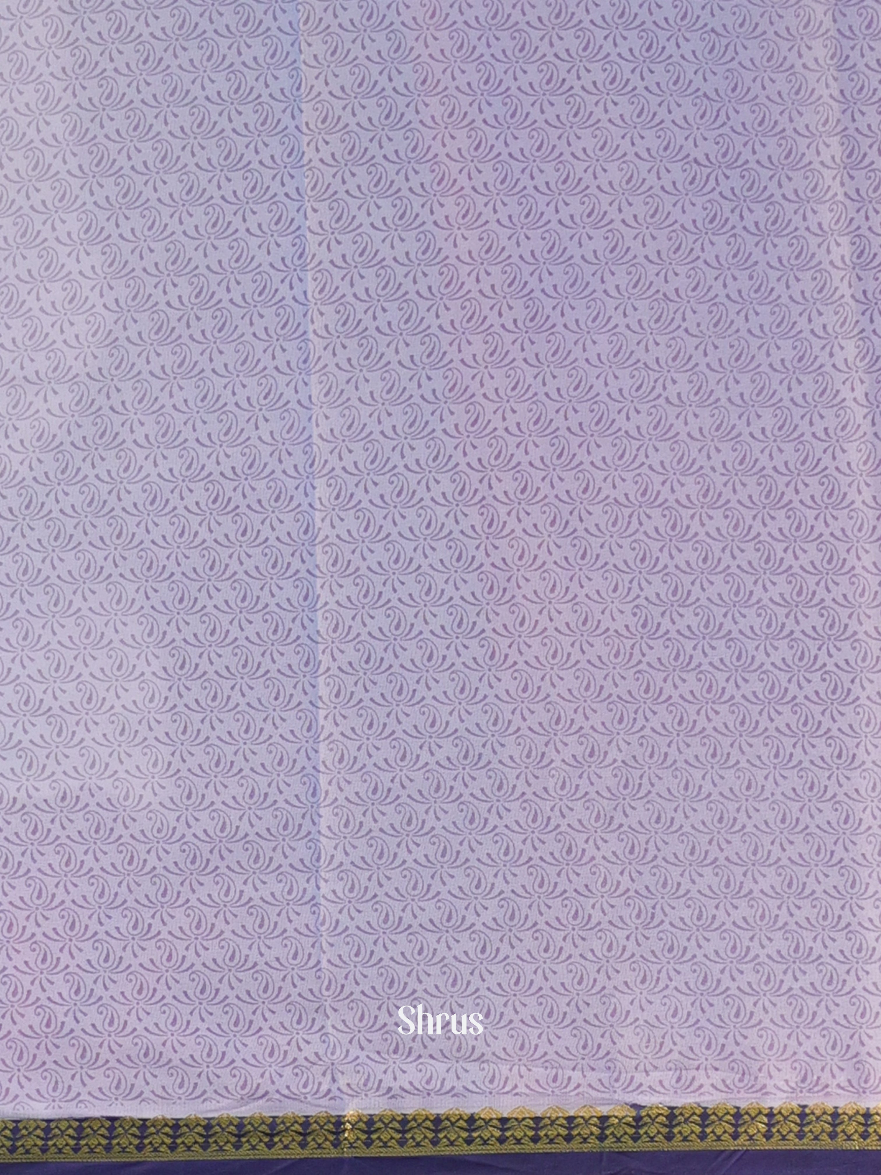 Blue - Semi Mysoresilk Saree - Shop on Shrus.com