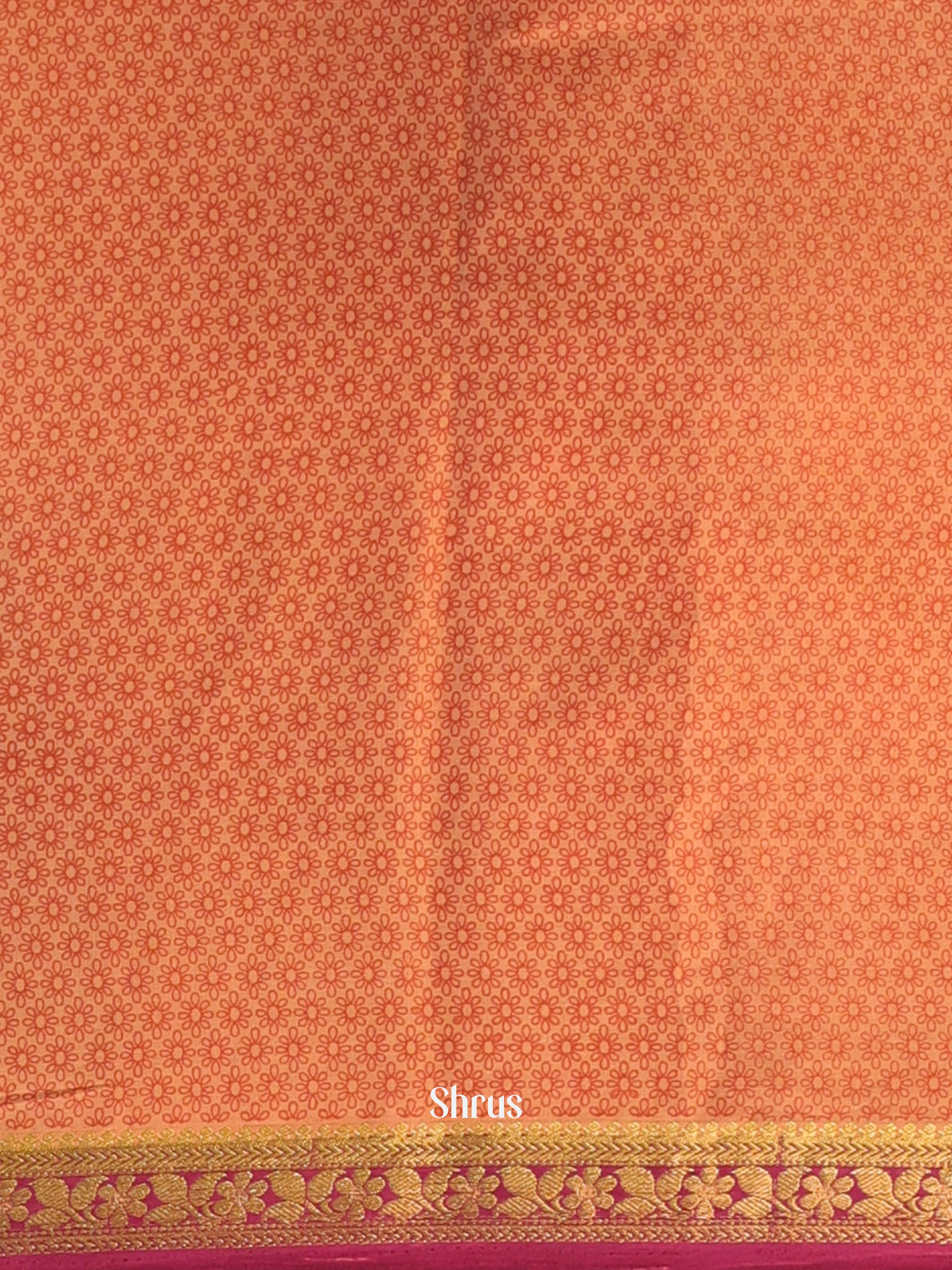 Brown - Semi Mysoresilk Saree - Shop on Shrus.com