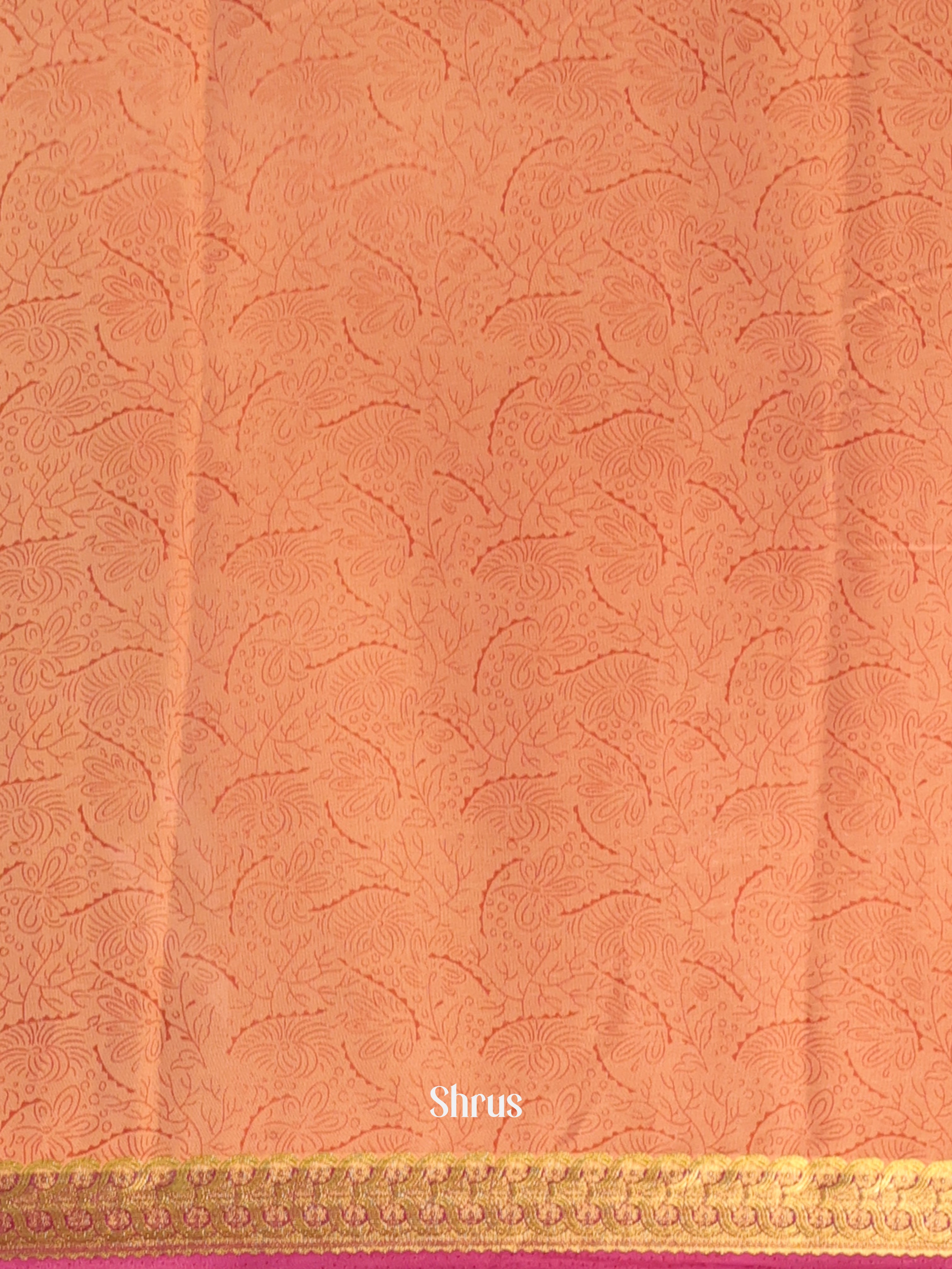 Brown - Semi Mysoresilk Saree - Shop on Shrus.com