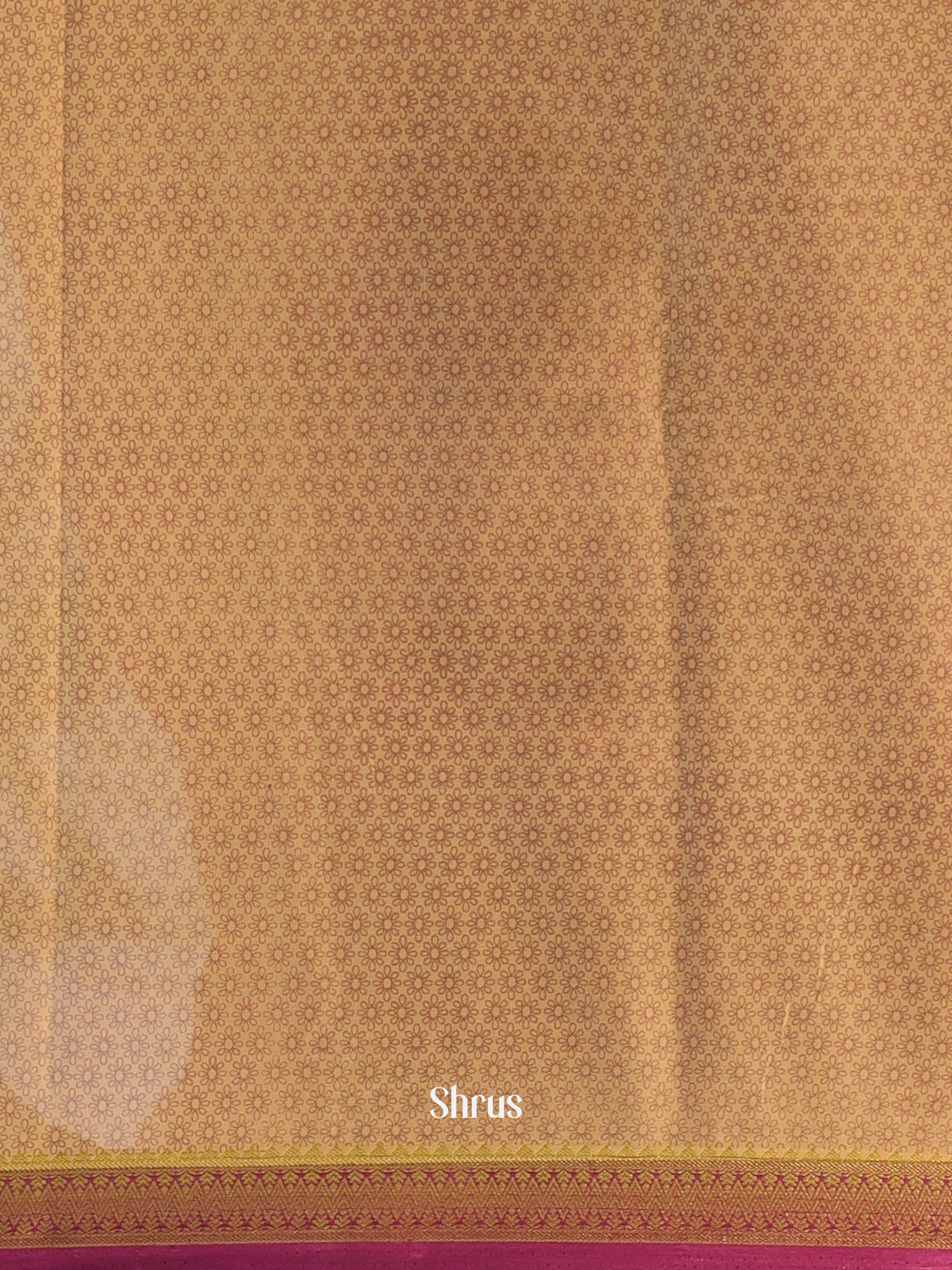 Dull Brown- Semi Mysoresilk Saree - Shop on Shrus.com