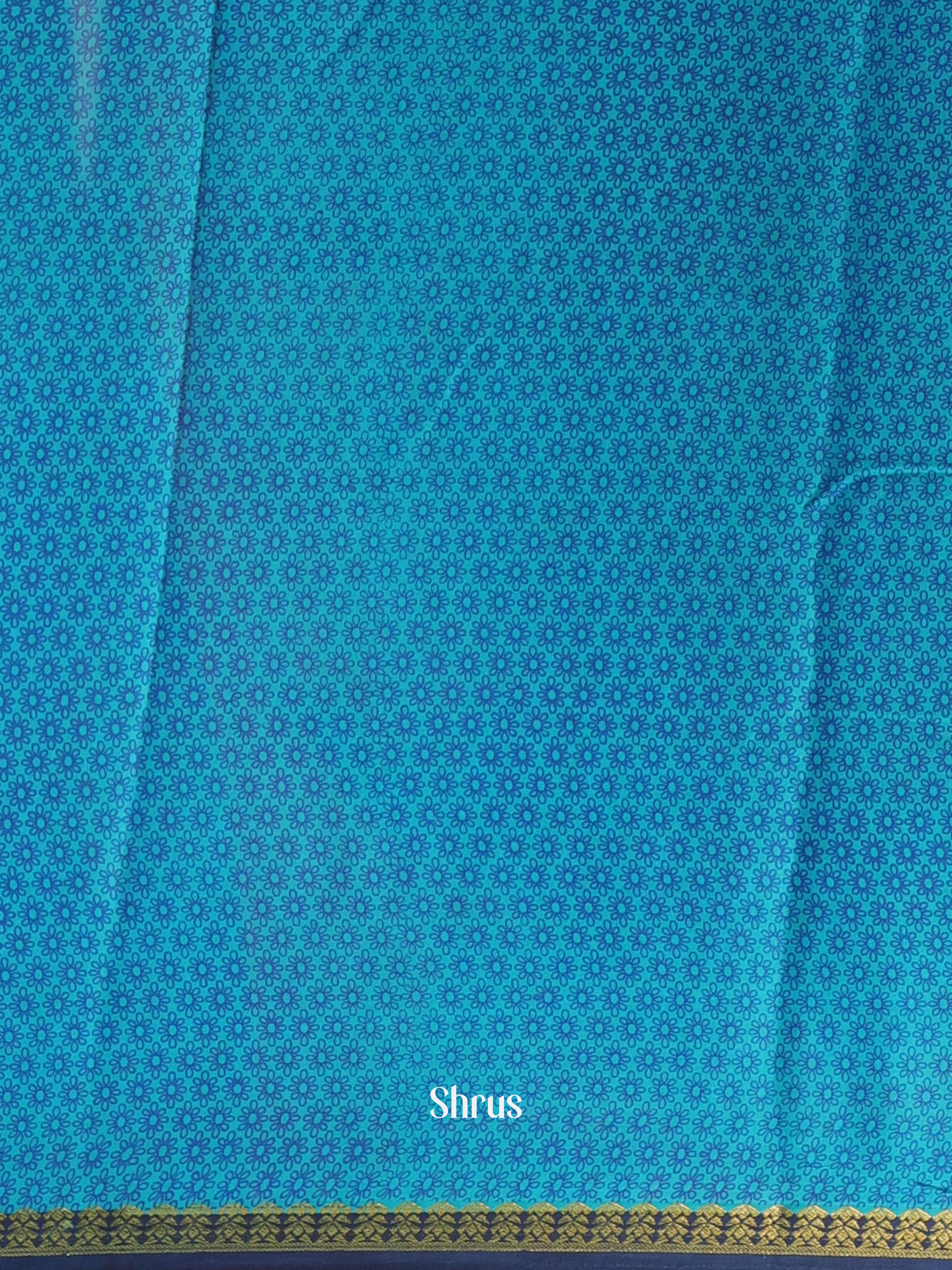 Blue - Semi Mysoresilk Saree - Shop on Shrus.com