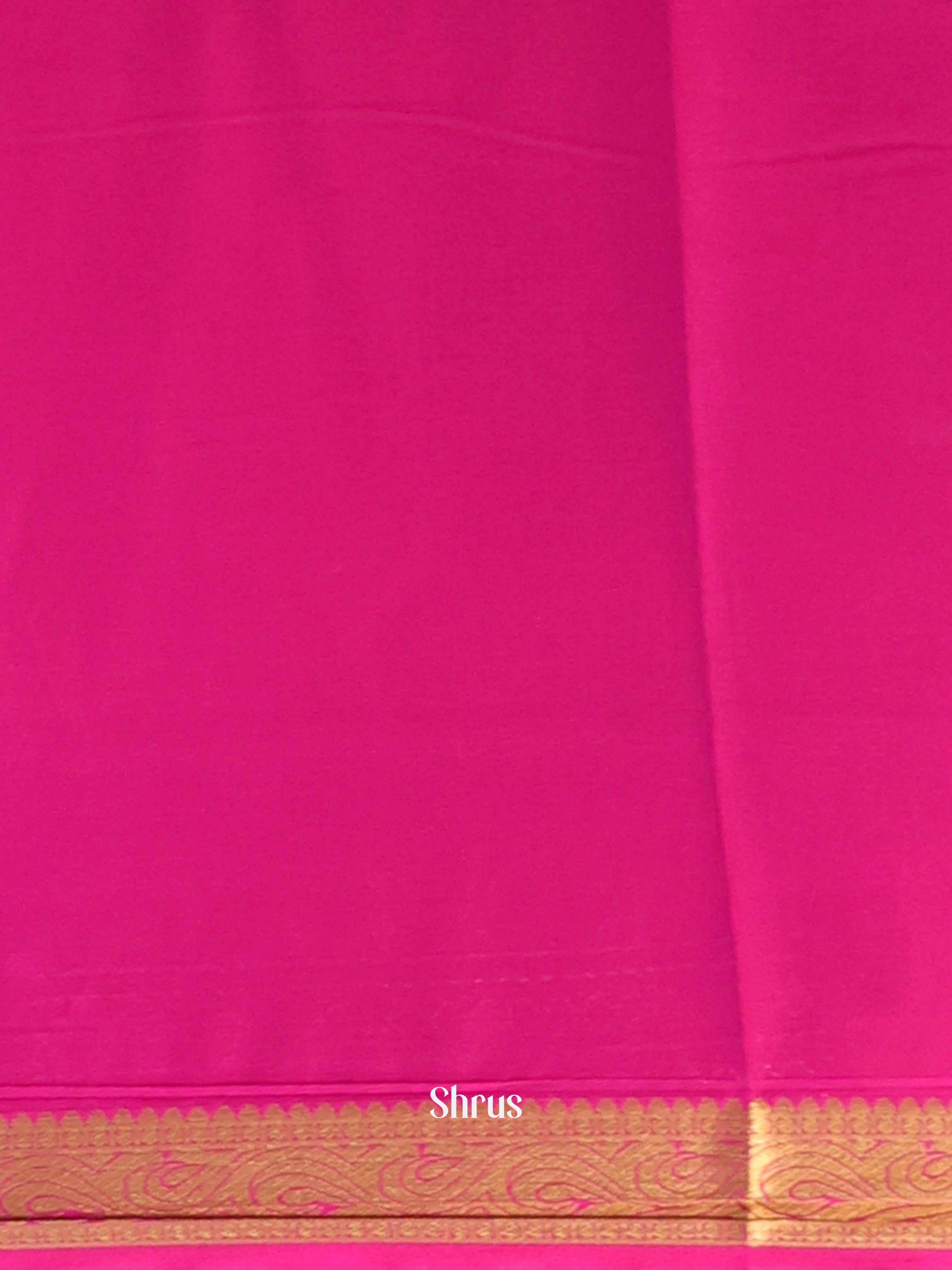 Green & Pink - Semi Mysoresilk Saree - Shop on Shrus.com