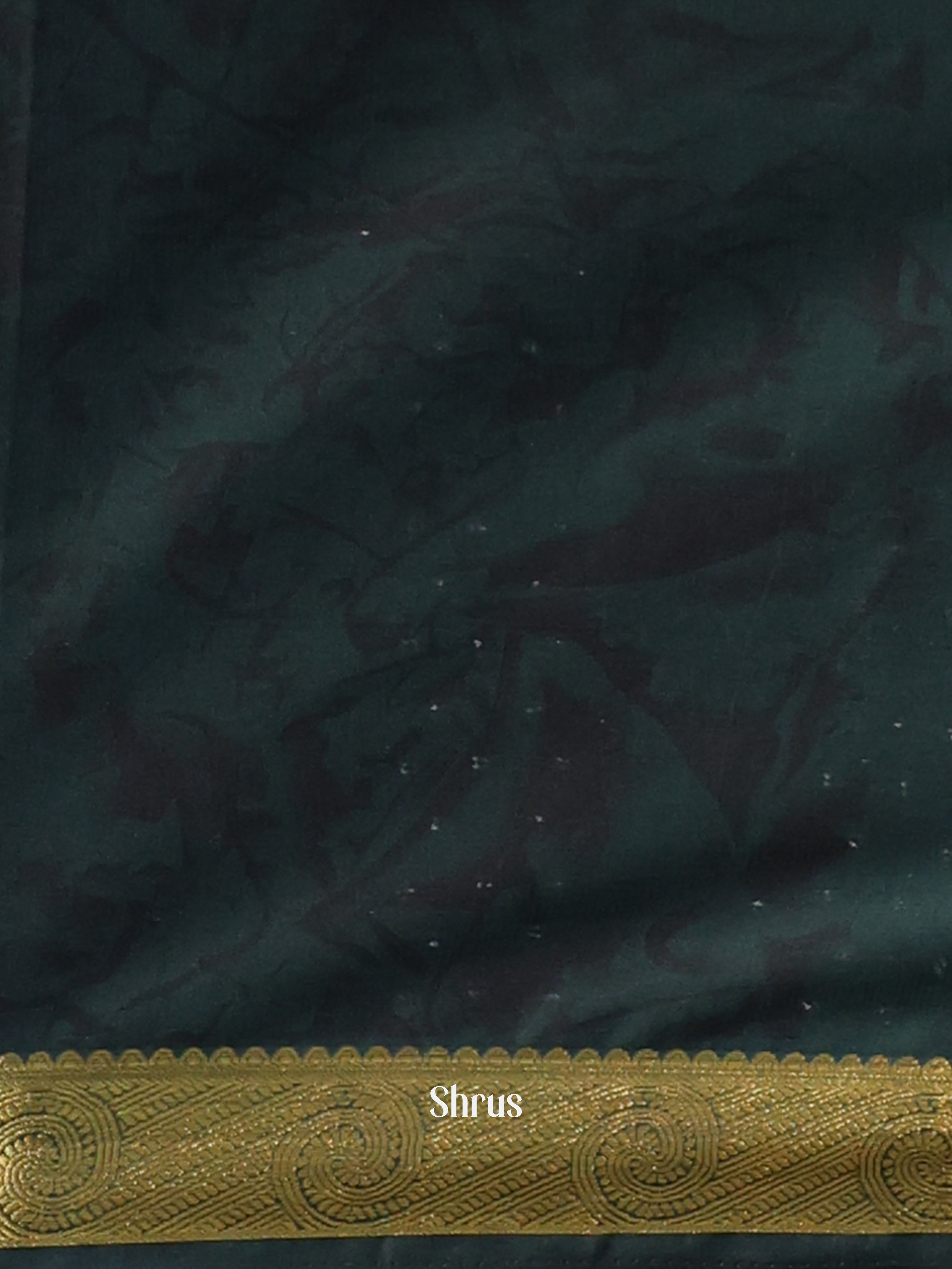 Orange & Green - Semi Mysoresilk Saree - Shop on Shrus.com