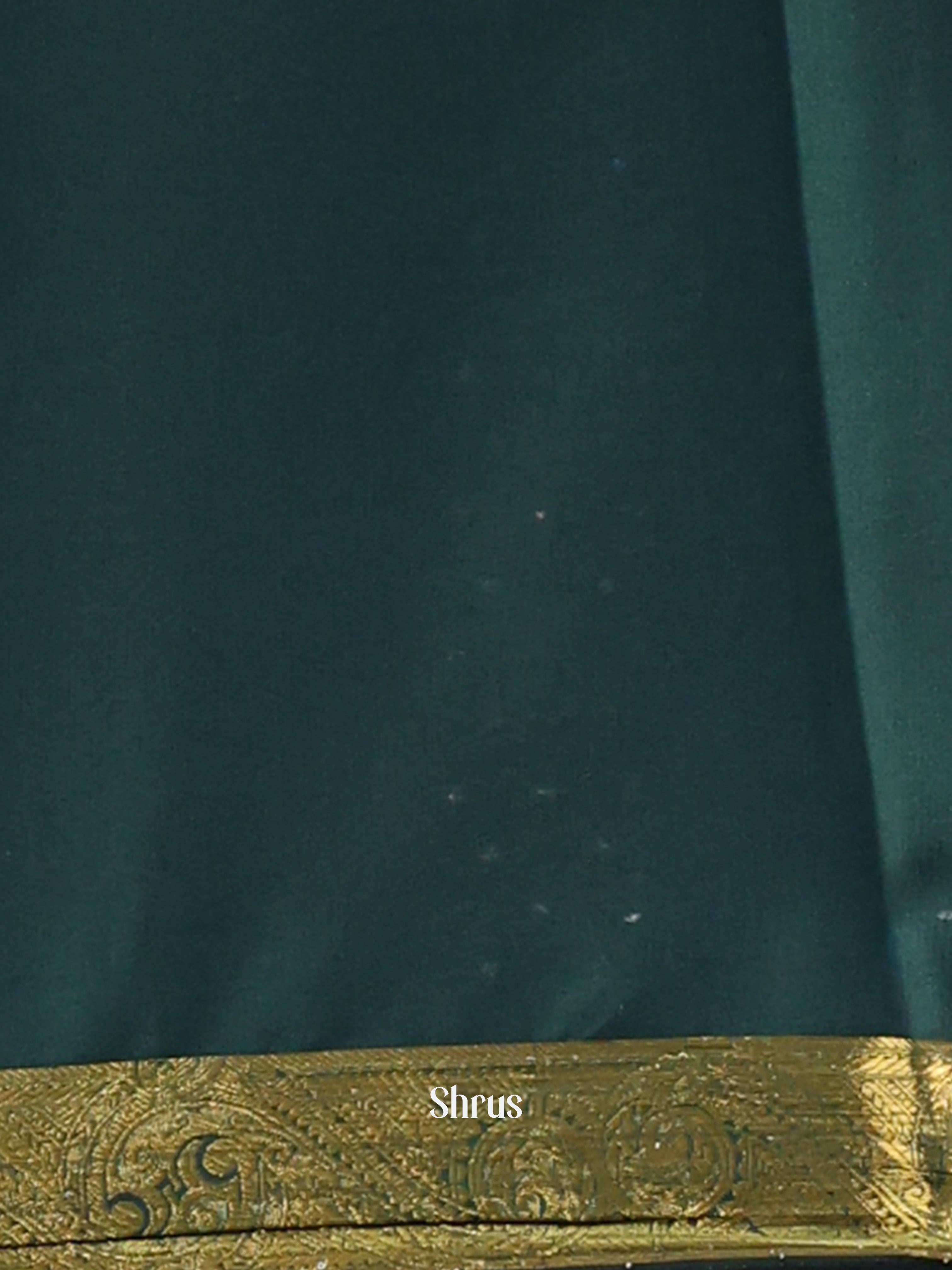 Orange & Green - Semi Mysoresilk Saree - Shop on Shrus.com