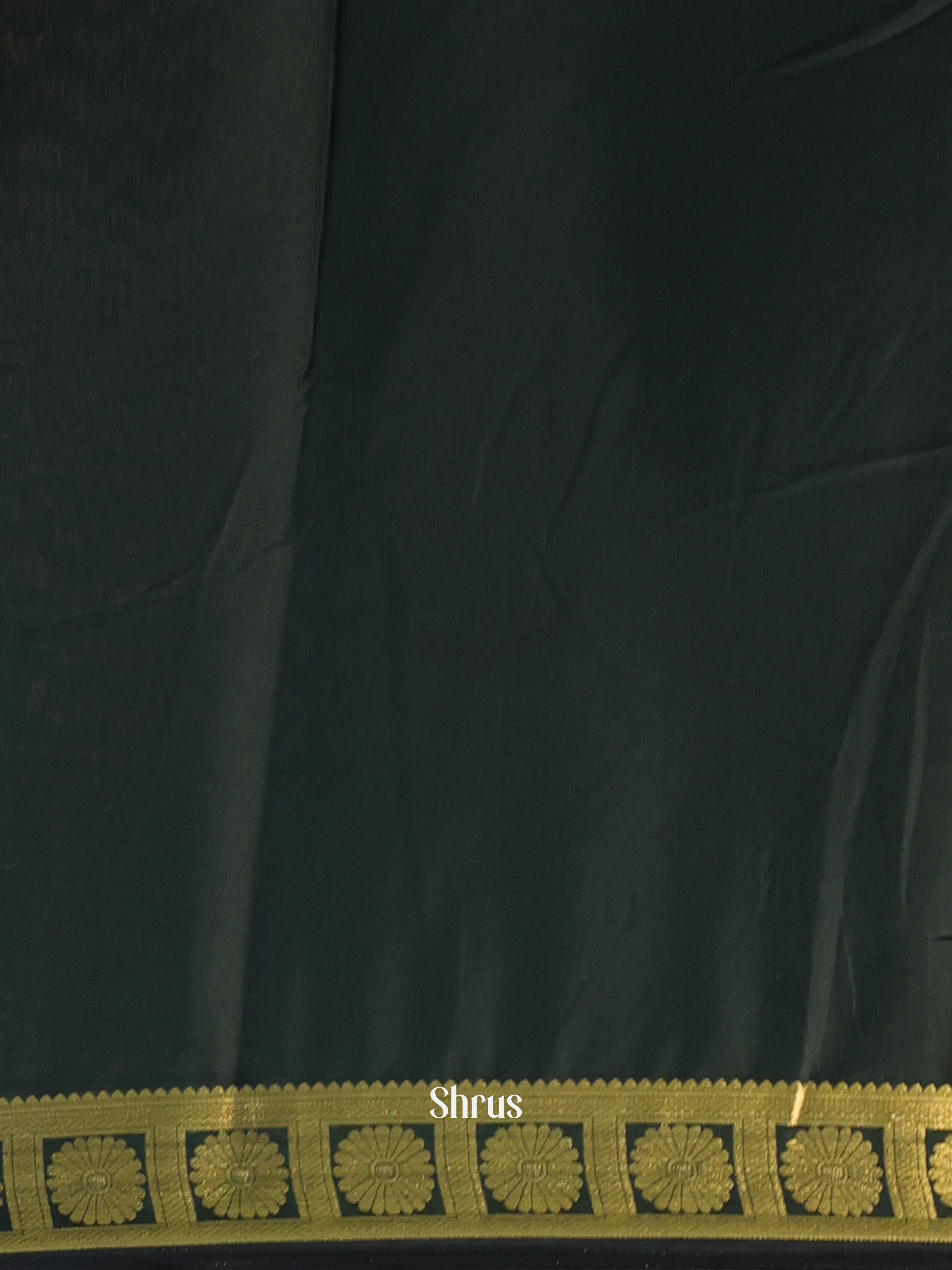 Lite Green & Green - Semi Mysoresilk Saree - Shop on Shrus.com