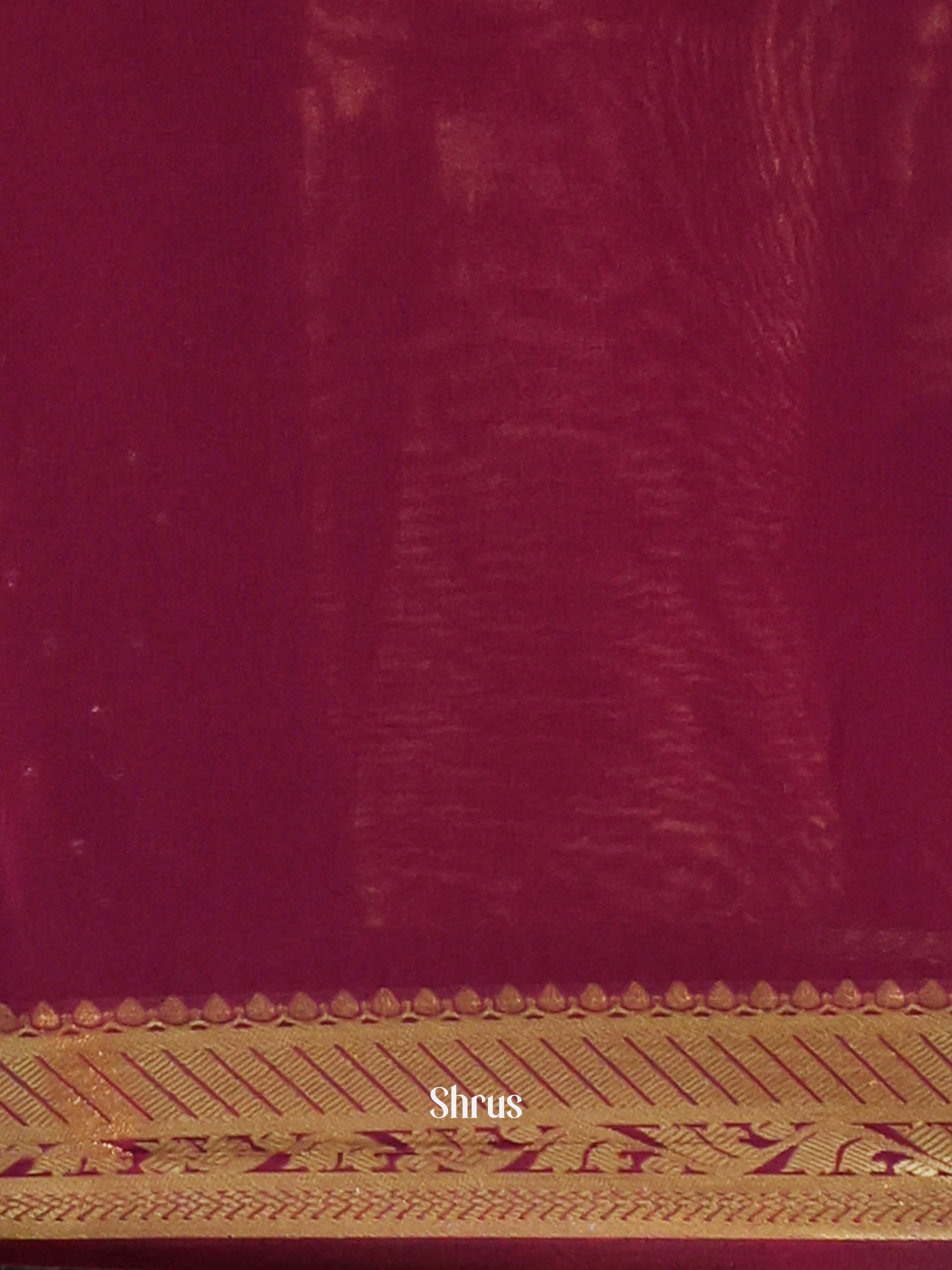 Green & Maroon - Semi Mysoresilk Saree - Shop on Shrus.com