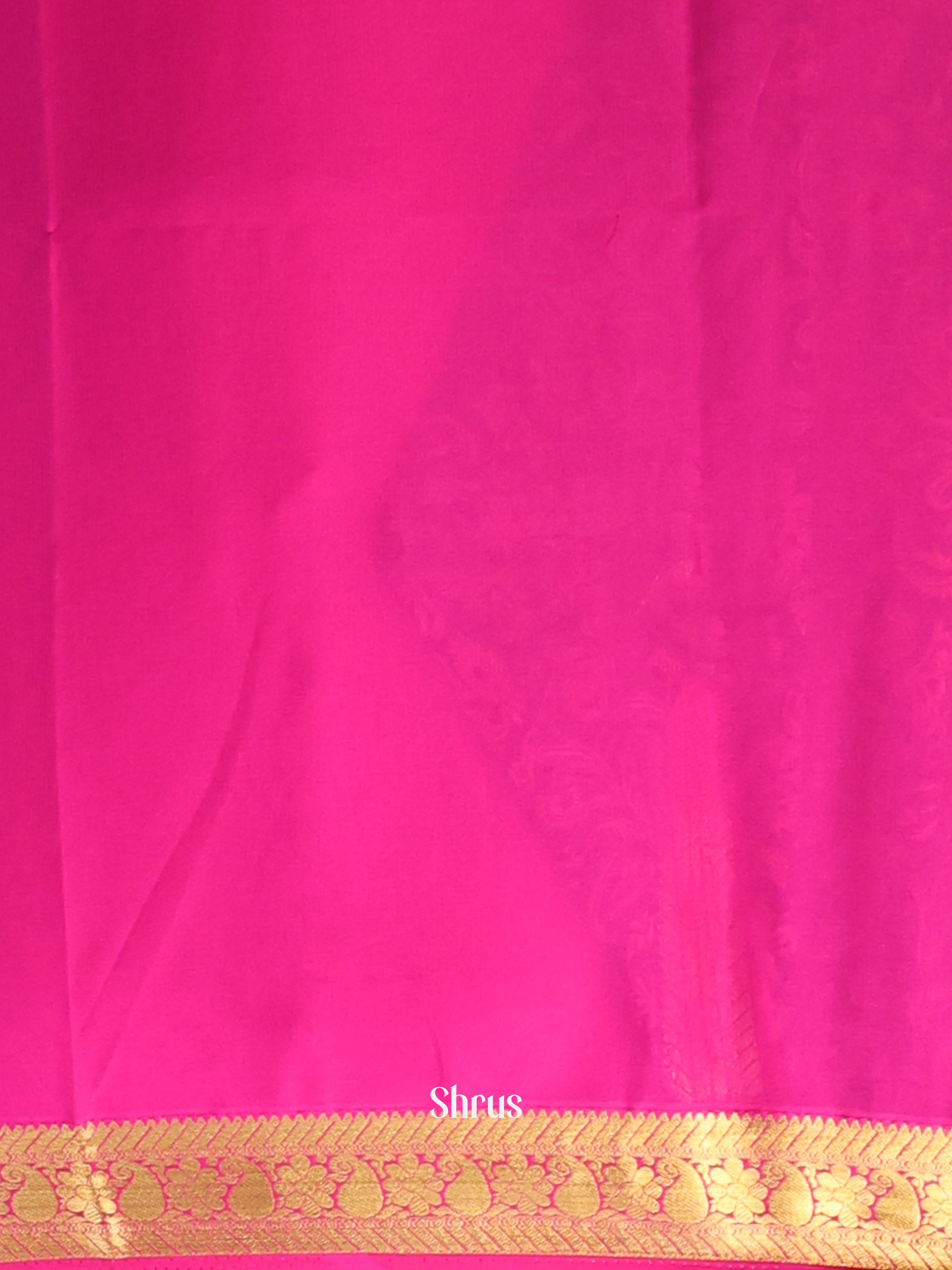 Purple & Pink - Semi Mysoresilk Saree - Shop on Shrus.com