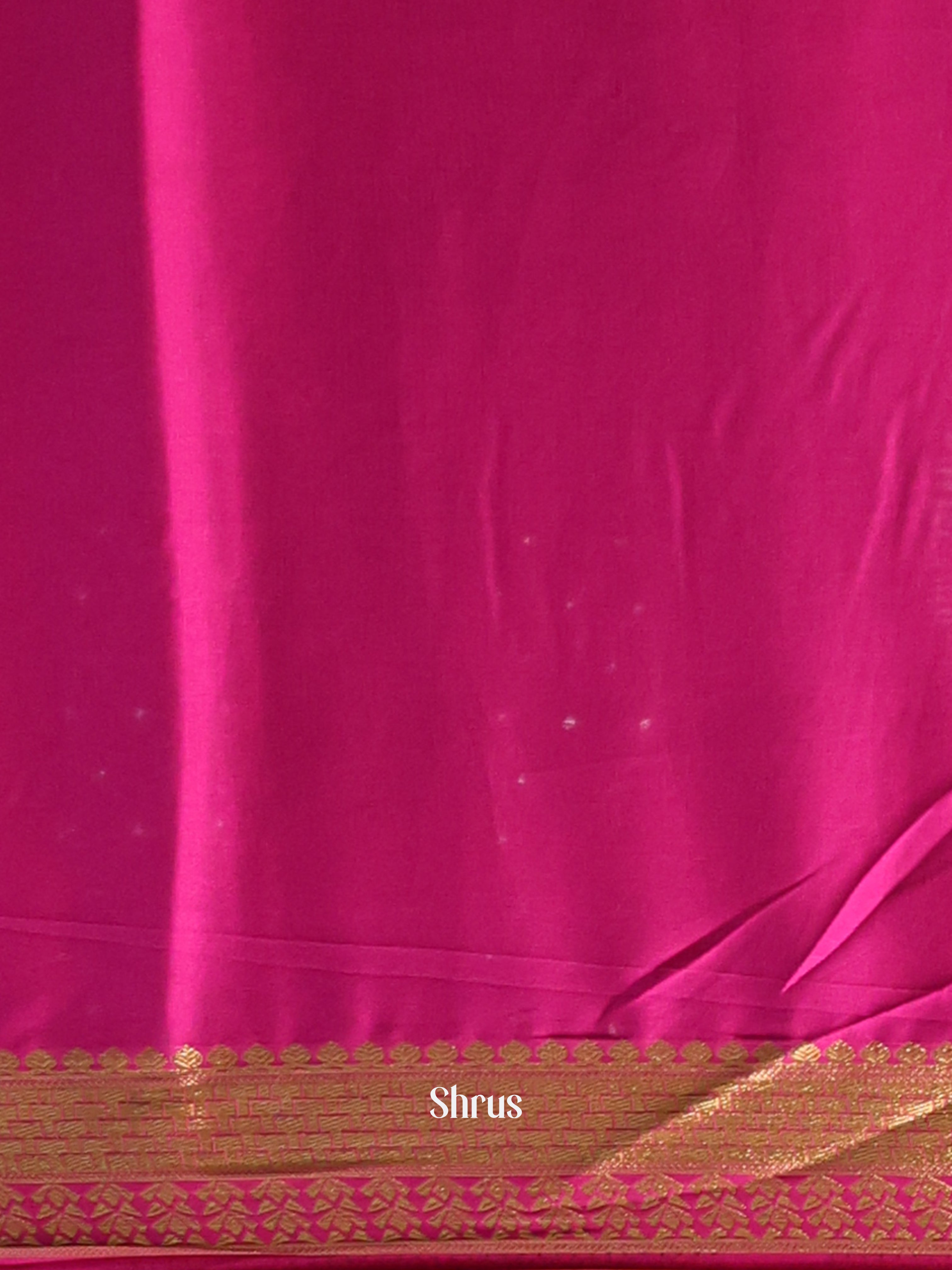 Blue & Pink- Semi Mysoresilk Saree - Shop on Shrus.com