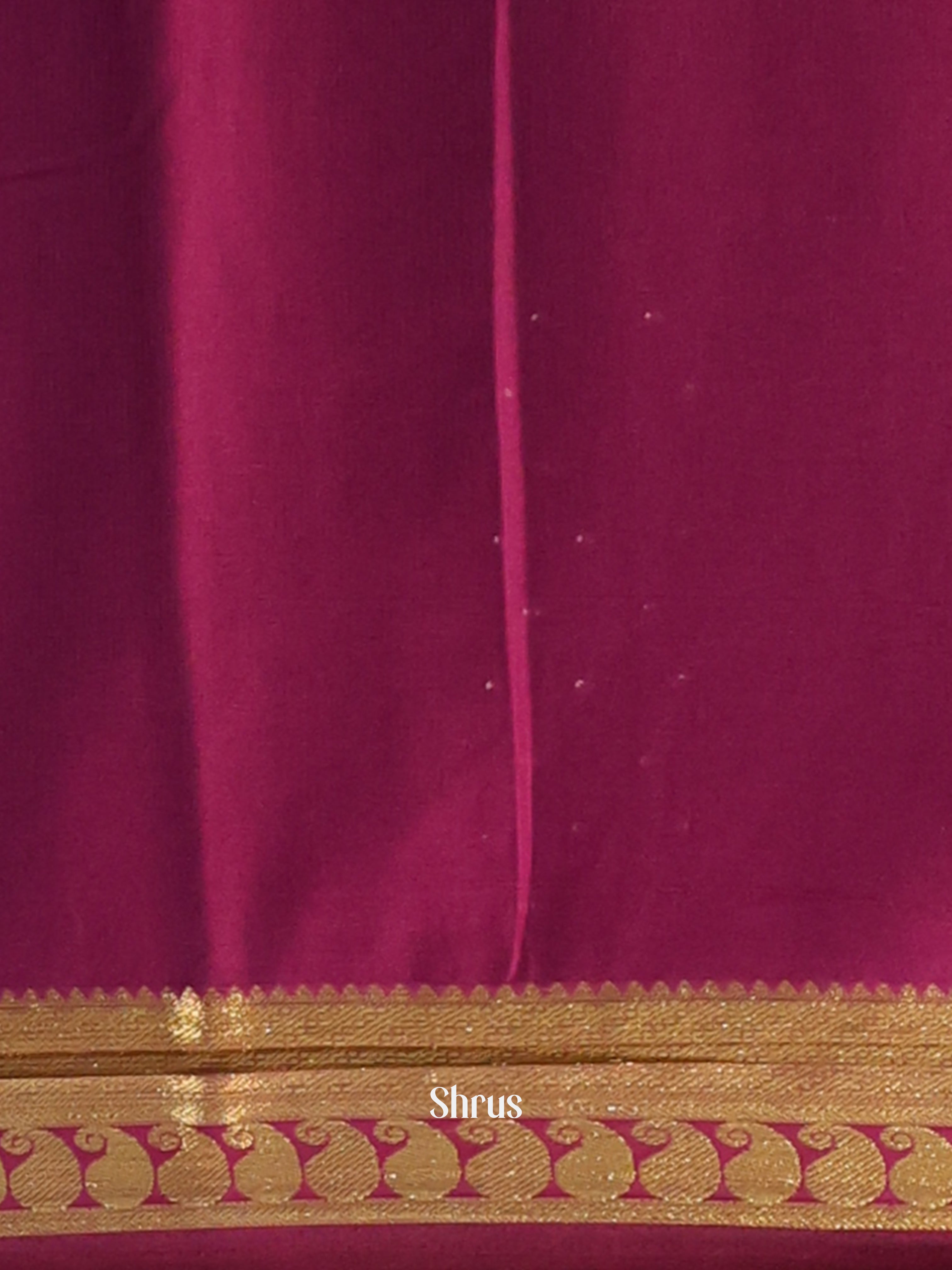 Black & Purple - Semi Mysoresilk Saree - Shop on Shrus.com