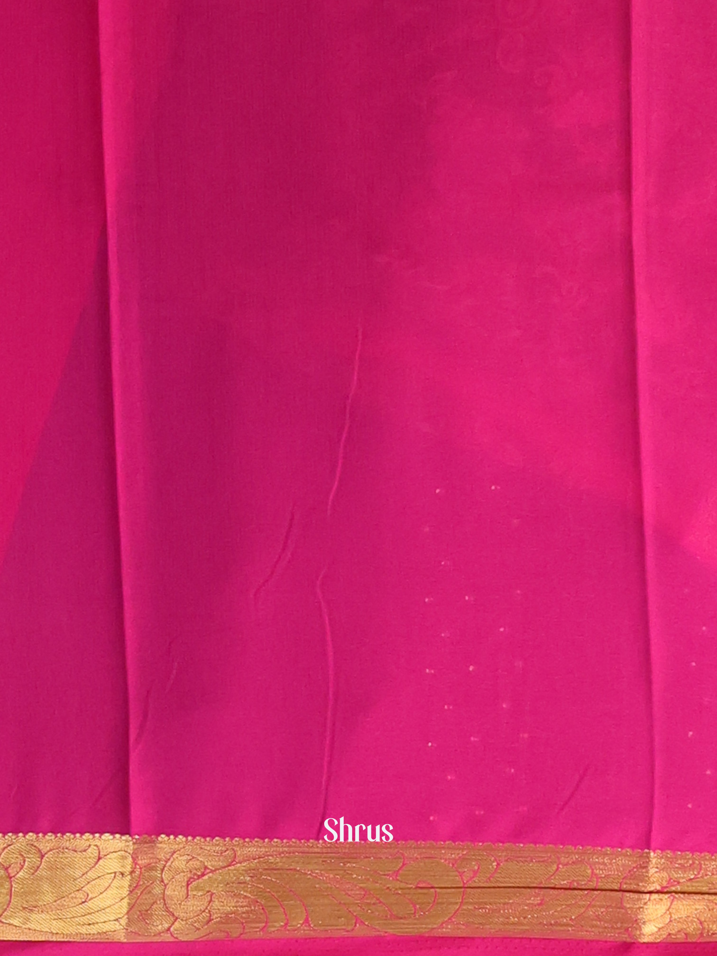Green & Pink - Semi Mysoresilk Saree - Shop on Shrus.com