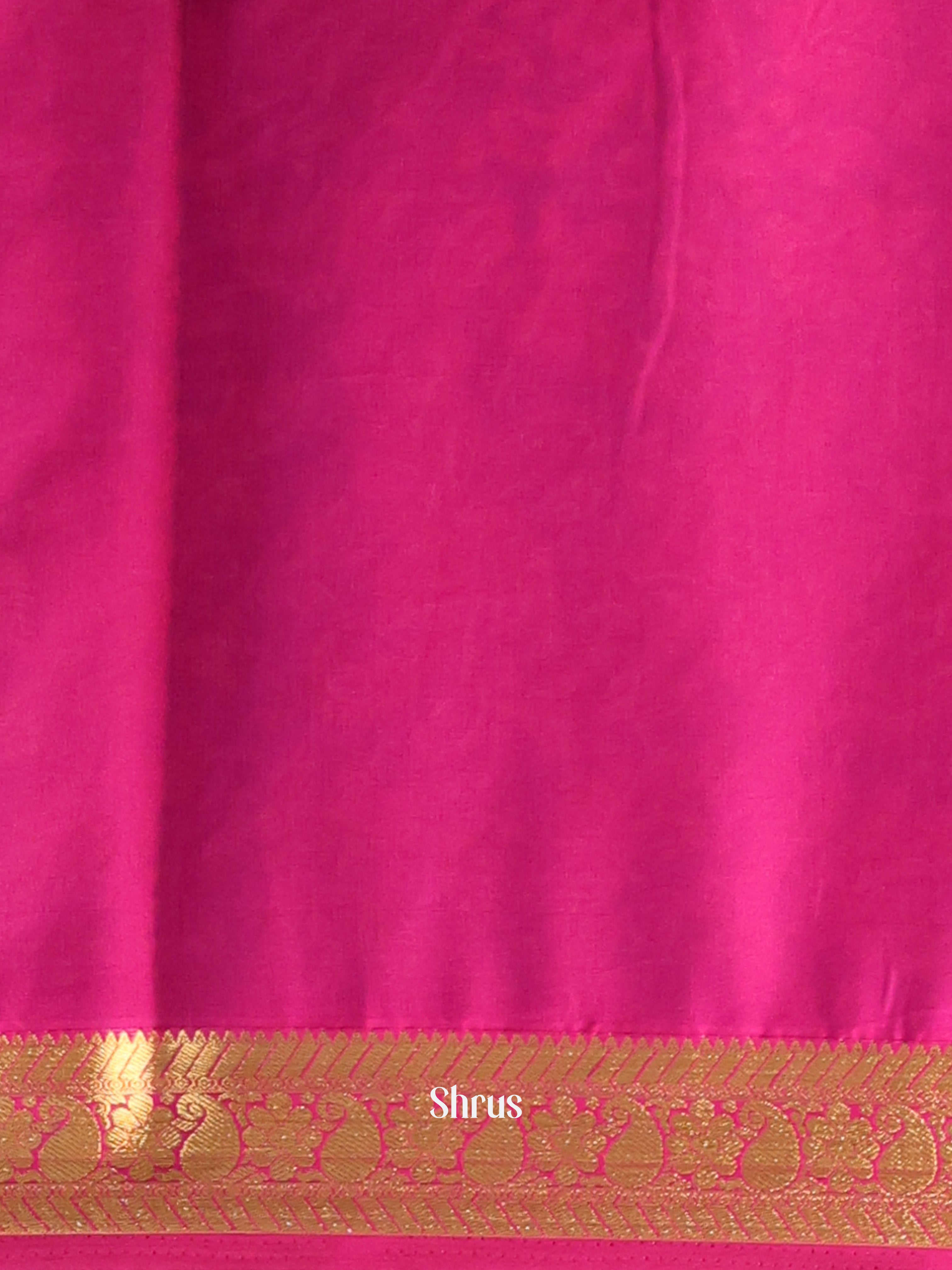 Purple & Pink - Semi Mysoresilk Saree - Shop on Shrus.com