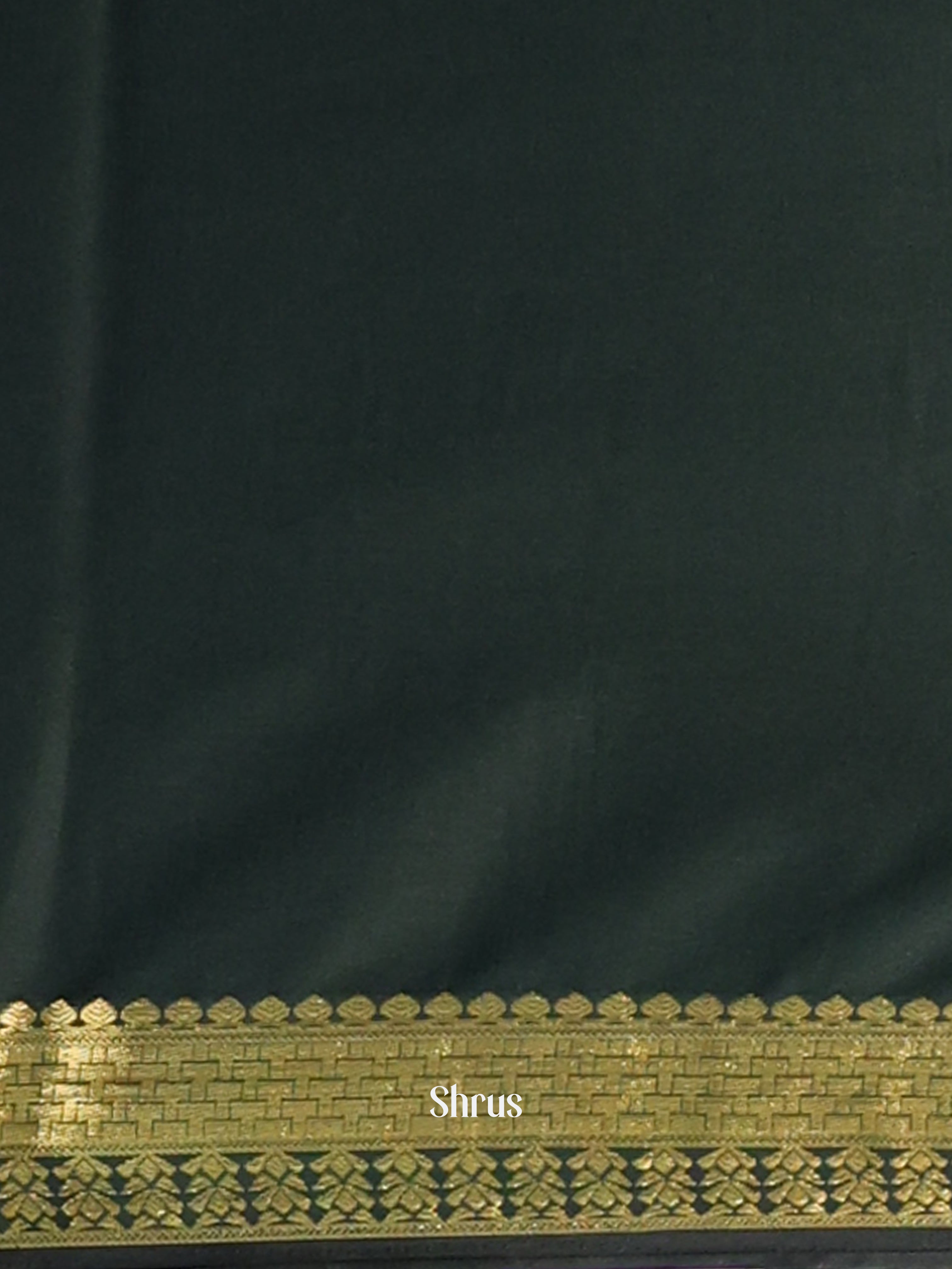 Green & Bottle Green - Semi Mysoresilk Saree - Shop on Shrus.com