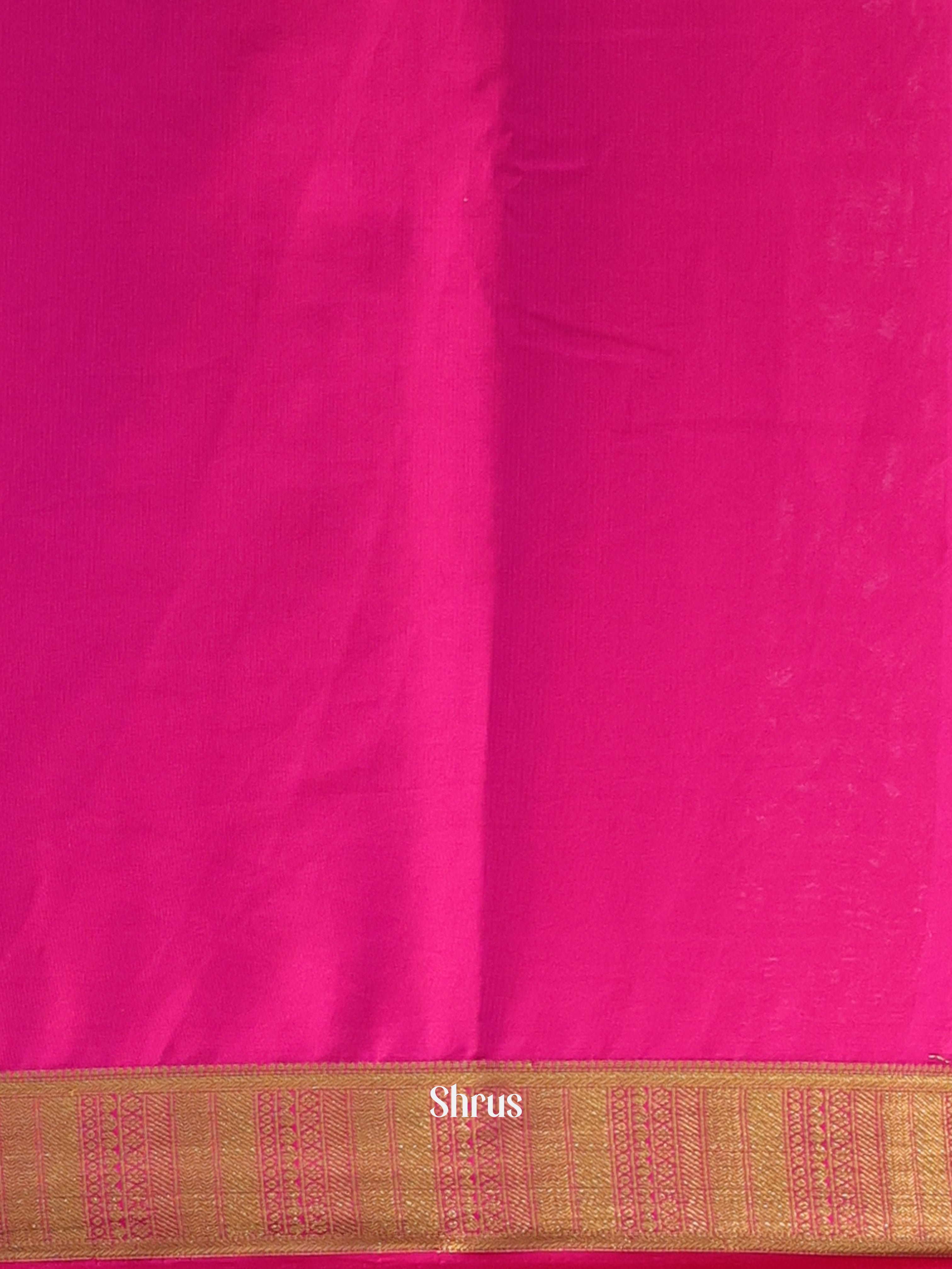 Orange & Pink - Semi Mysoresilk Saree - Shop on Shrus.com