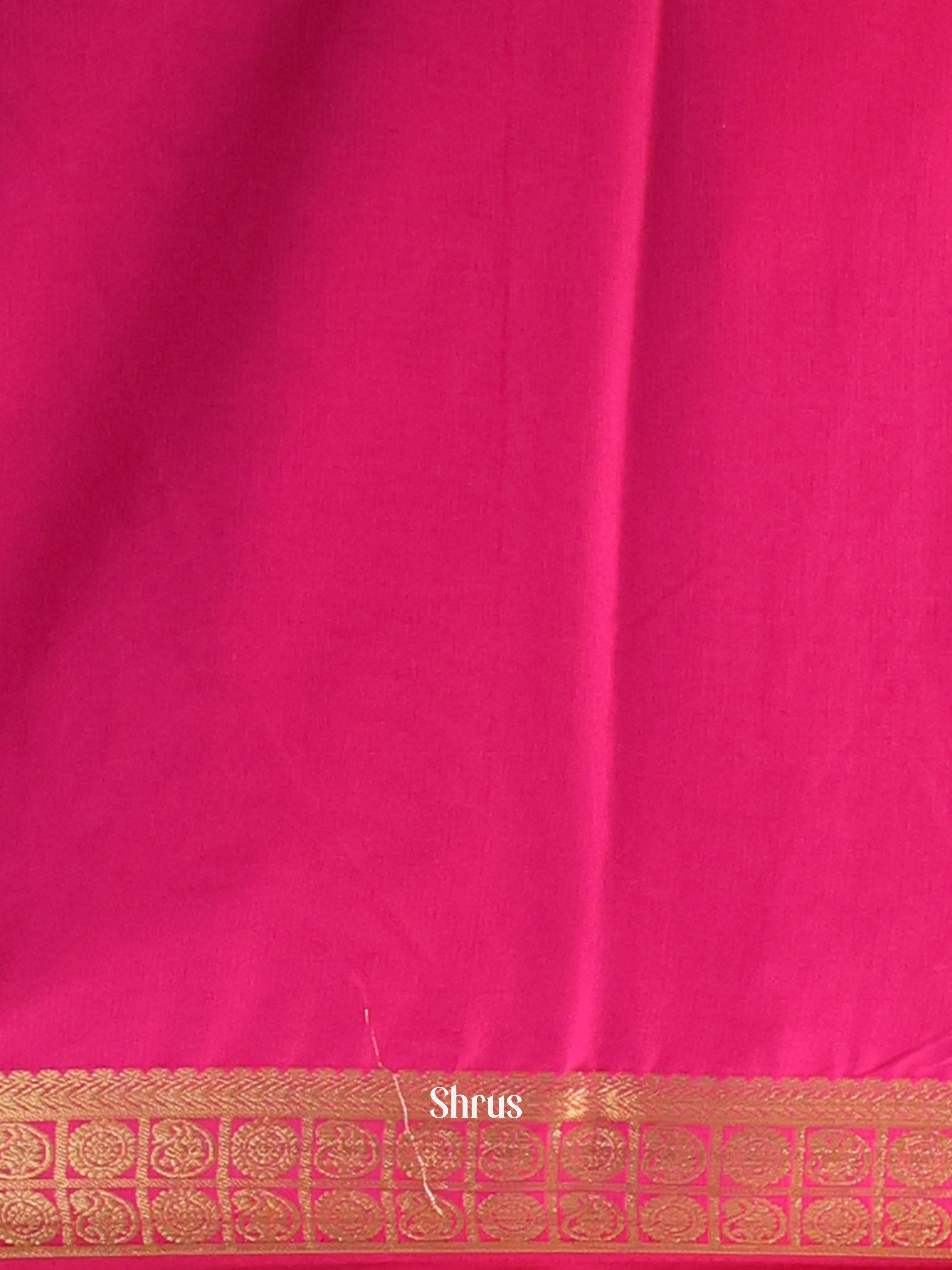 Orange & Pink - Semi Mysoresilk Saree - Shop on Shrus.com