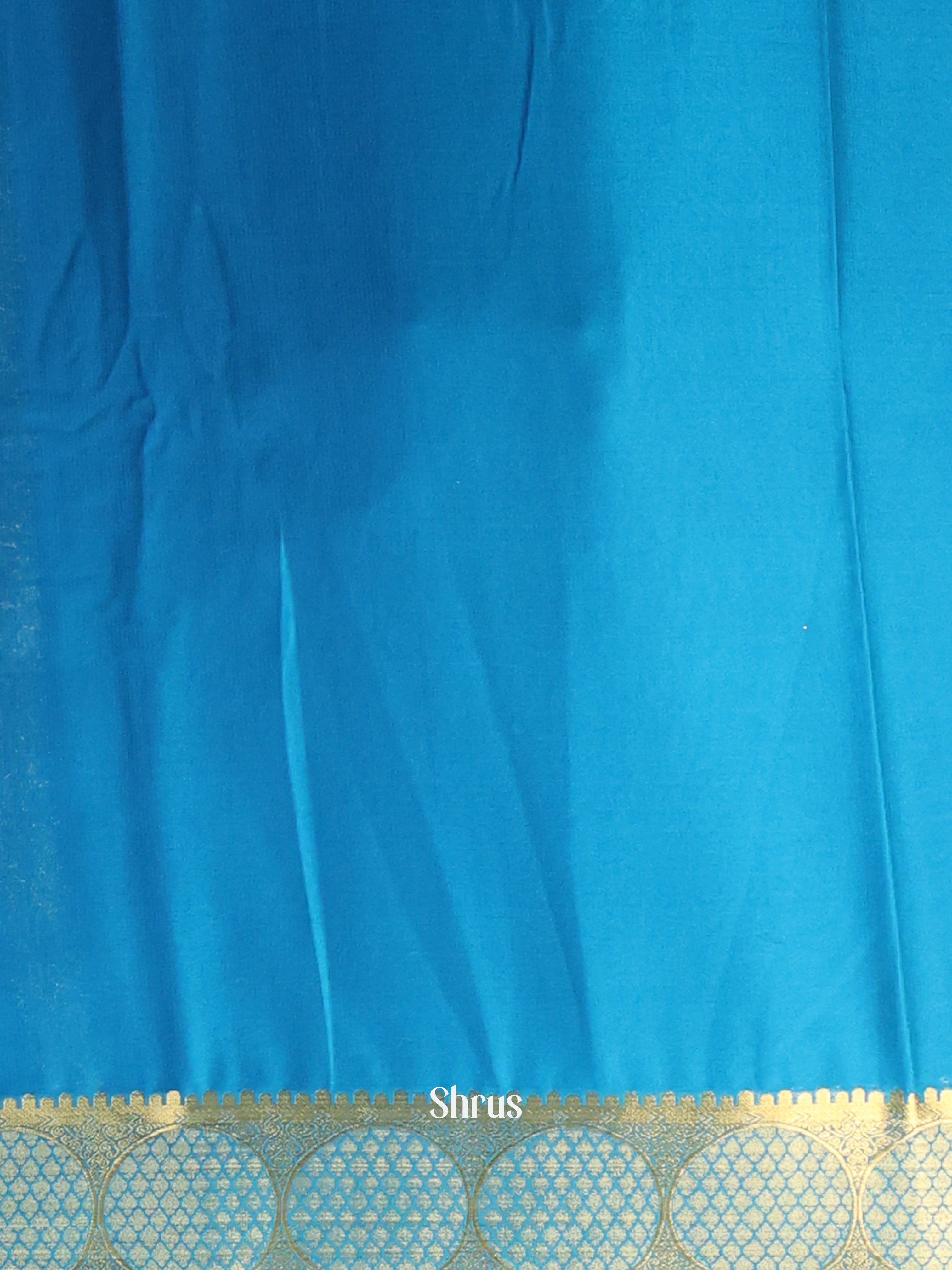 Maroon & Blue - Semi Mysoresilk Saree - Shop on Shrus.com