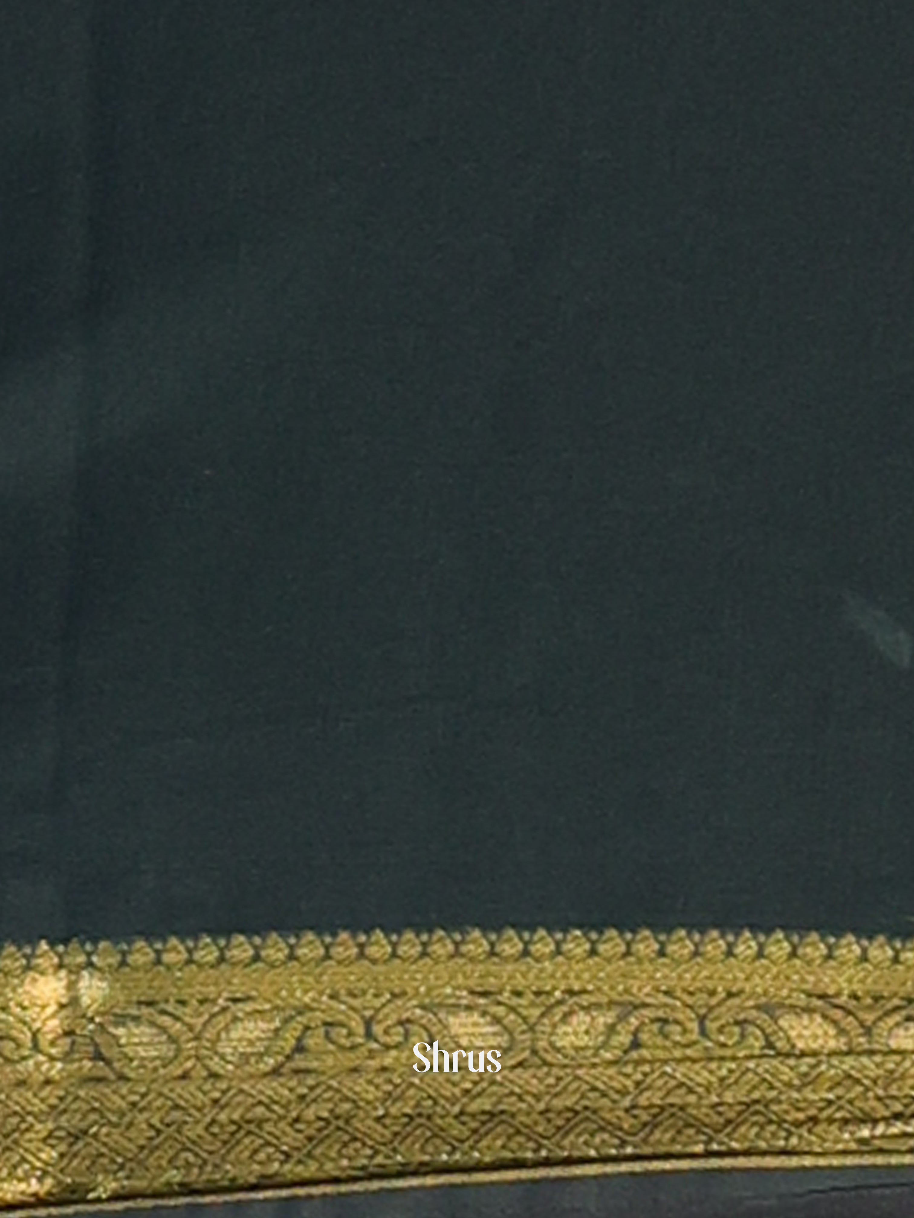 Orange & Green - Semi Mysoresilk Saree - Shop on Shrus.com