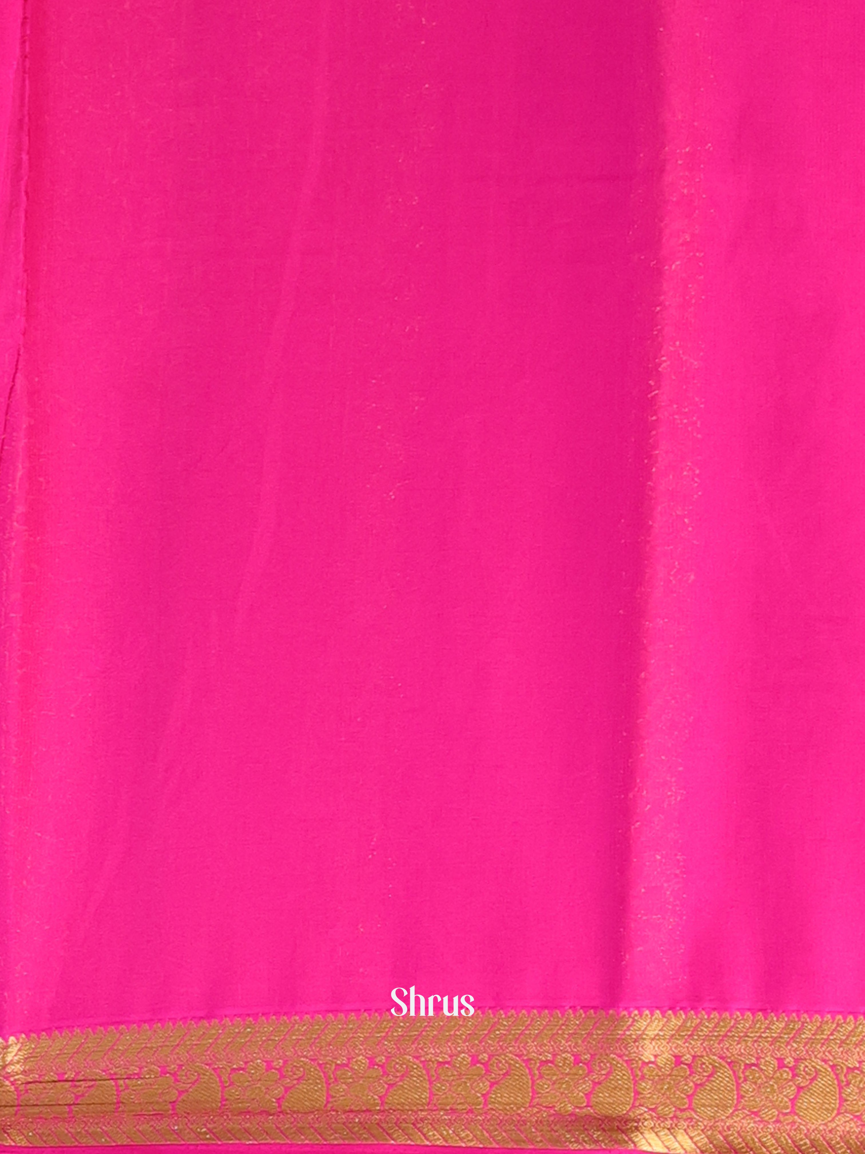 Mild Pink & Pink - Semi Mysoresilk Saree - Shop on Shrus.com
