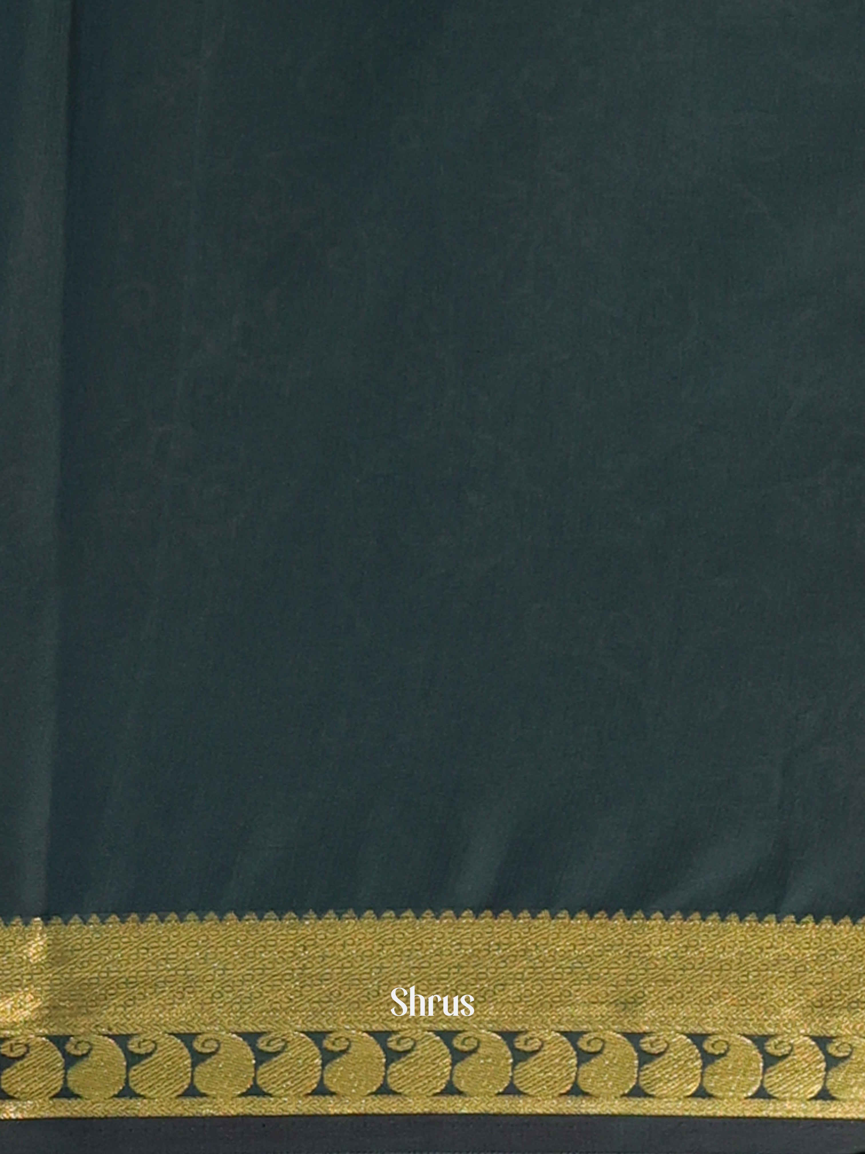 Maroon & Green - Semi Mysoresilk Saree - Shop on Shrus.com
