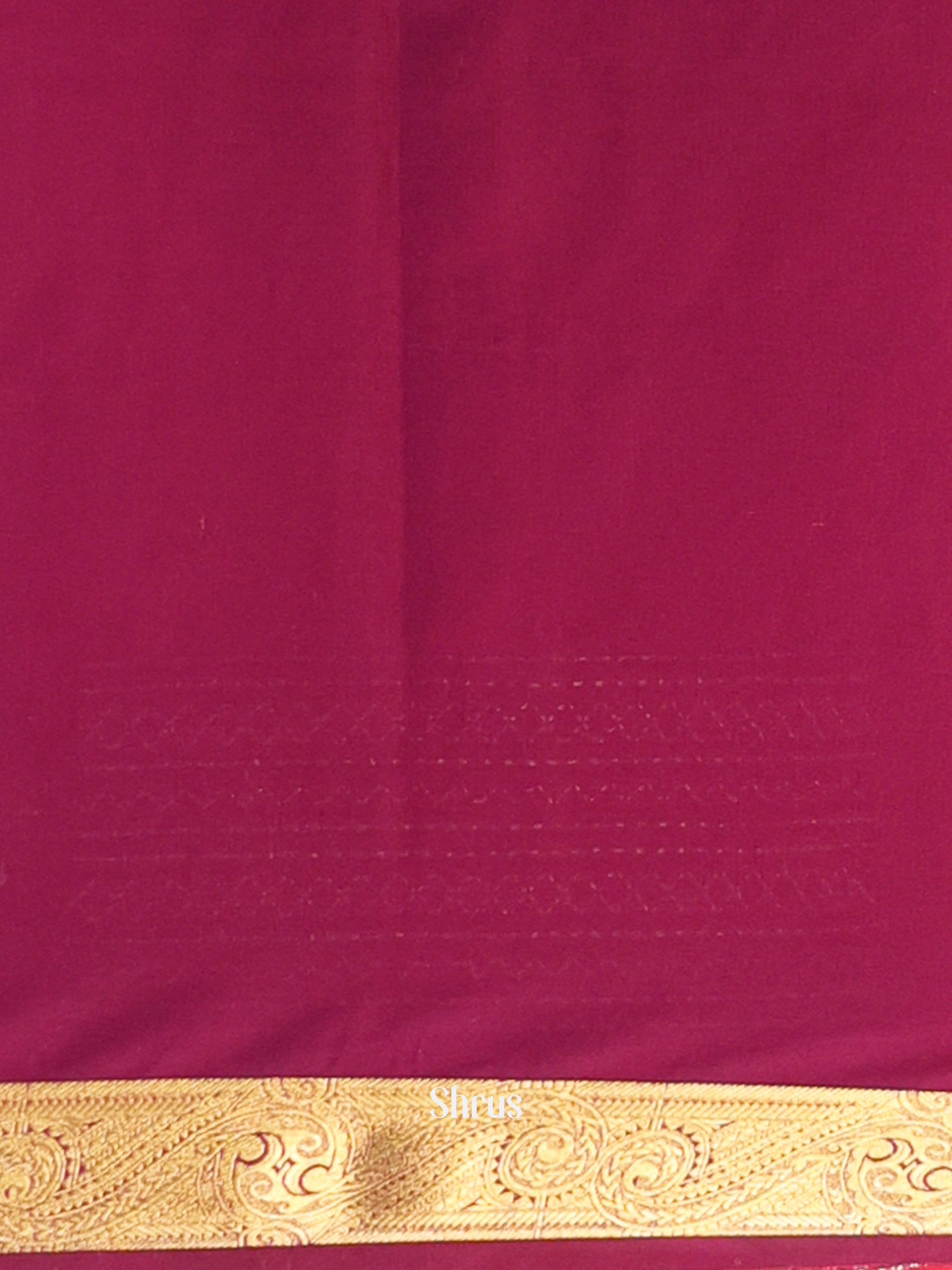Pink & Maroon - Semi Mysoresilk Saree - Shop on Shrus.com