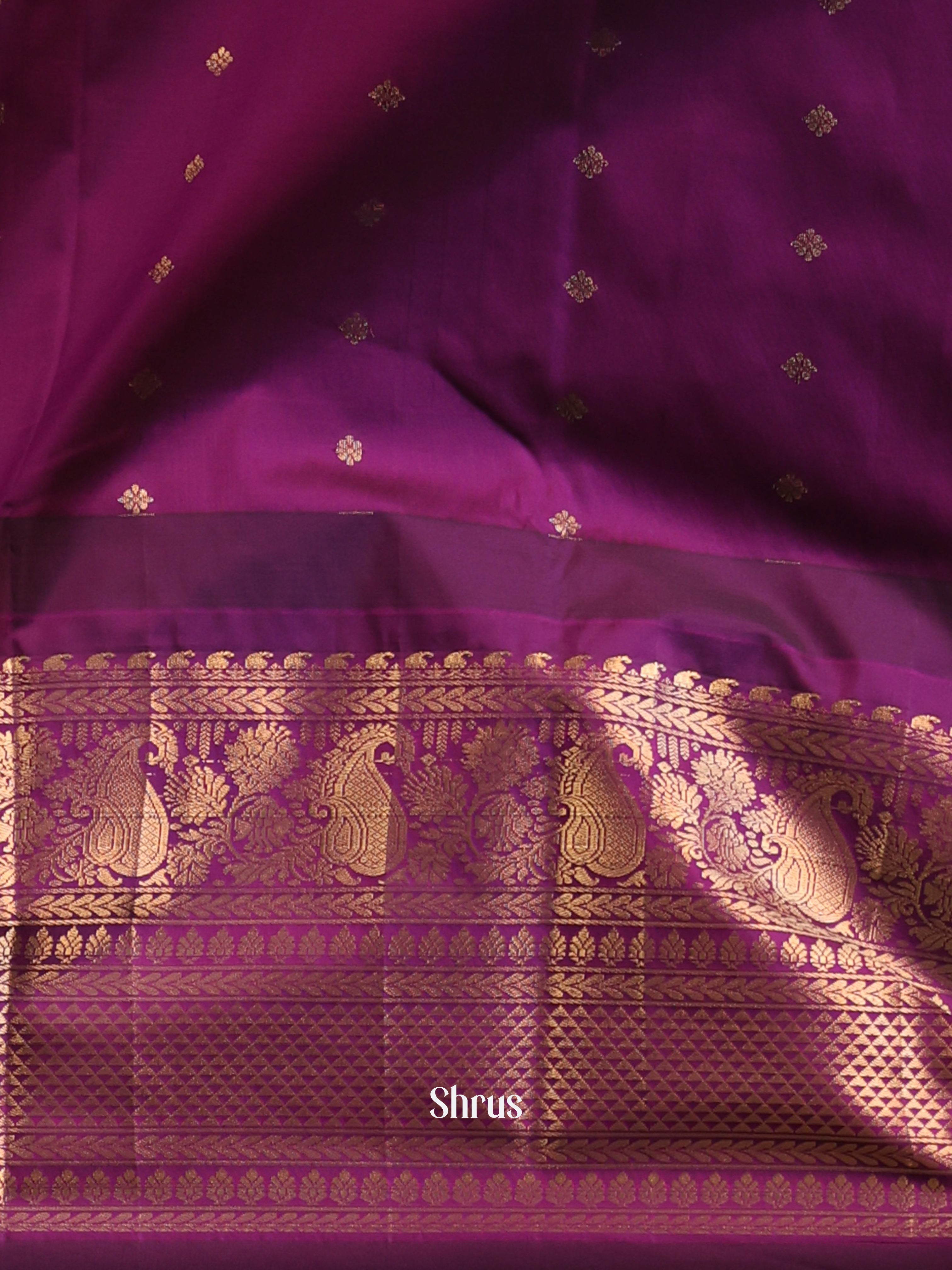 CJS02563 - Gadwal halfpure Saree - Shop on Shrus.com