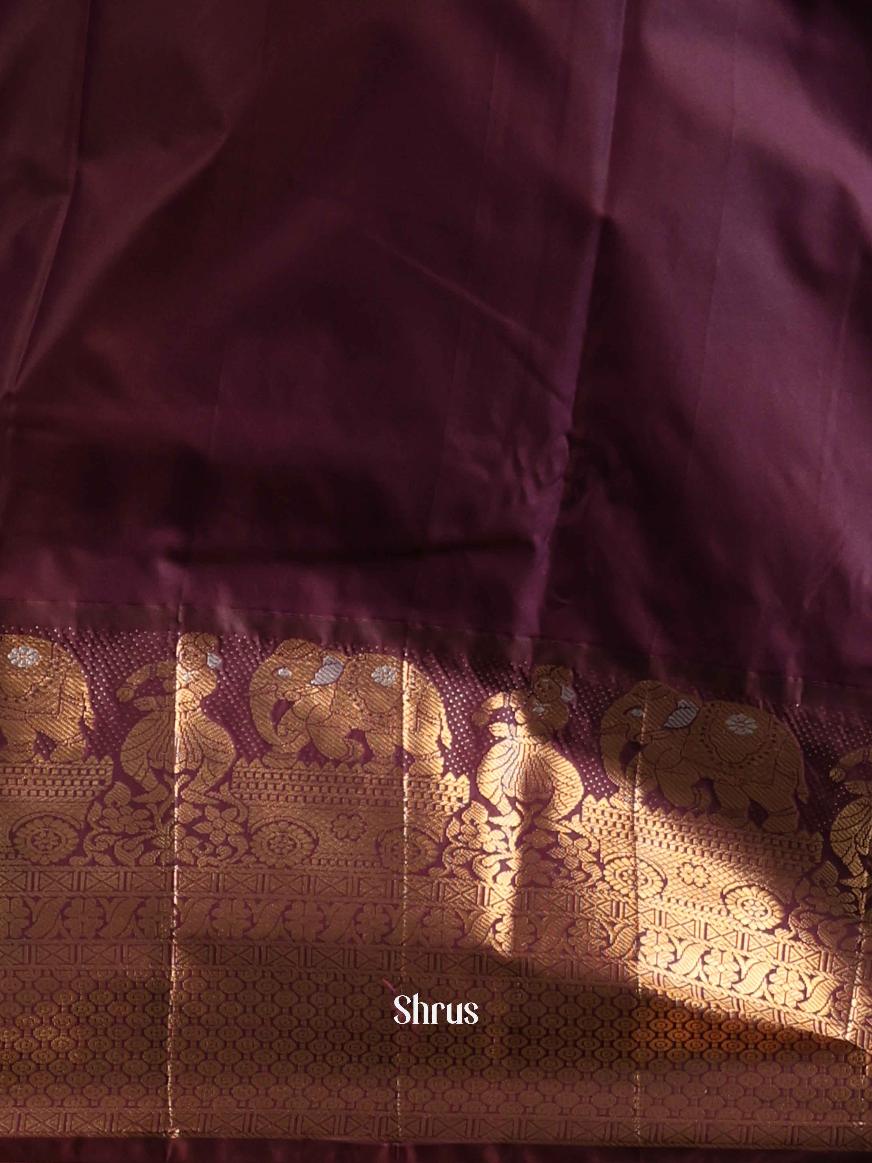 Turquoise Blue & Brown - Gadwal halfpure Saree - Shop on Shrus.com