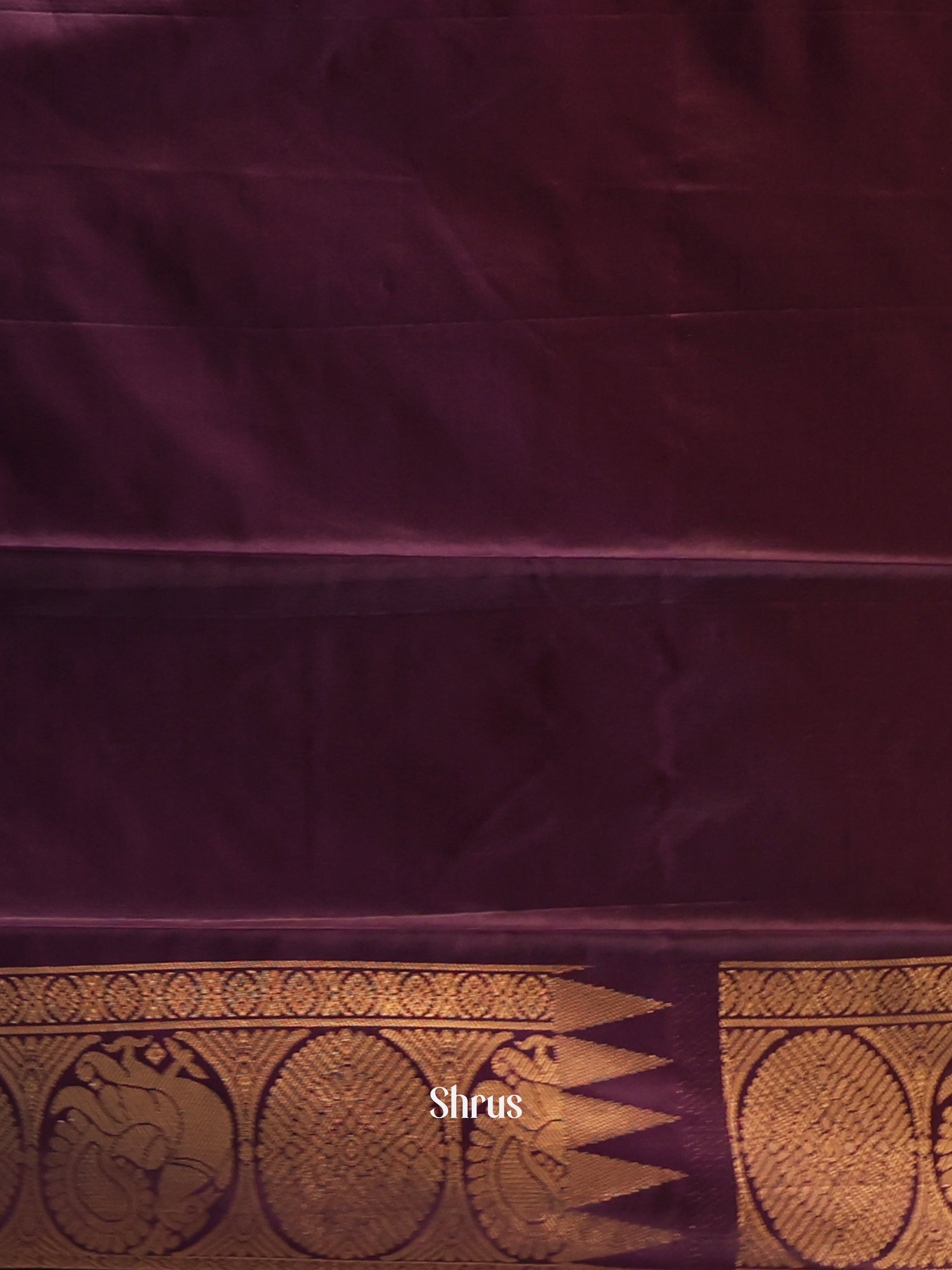 Green & Purple - Gadwal halfpure Saree - Shop on Shrus.com