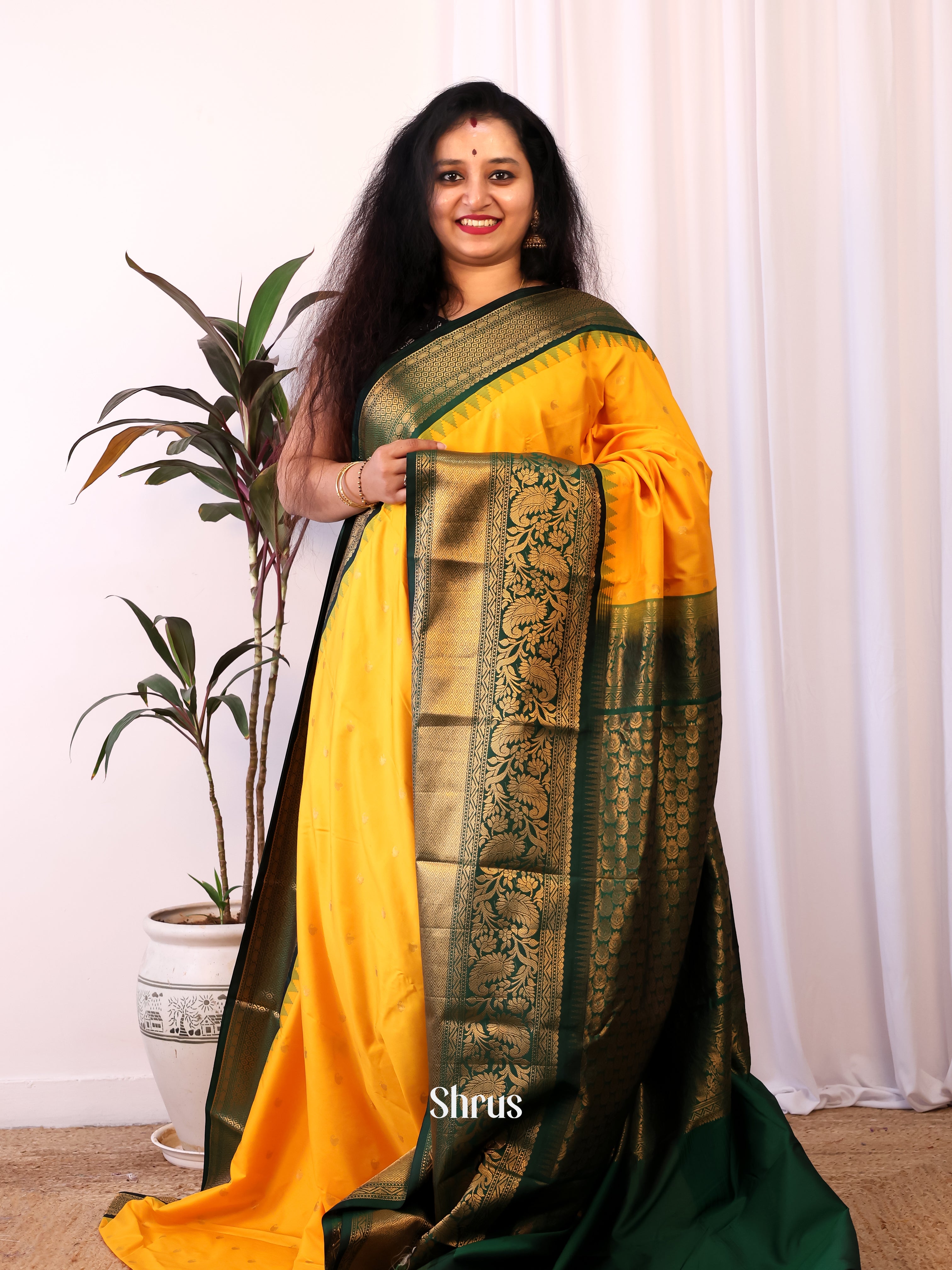 CJS02577 - Gadwal halfpure Saree - Shop on Shrus.com