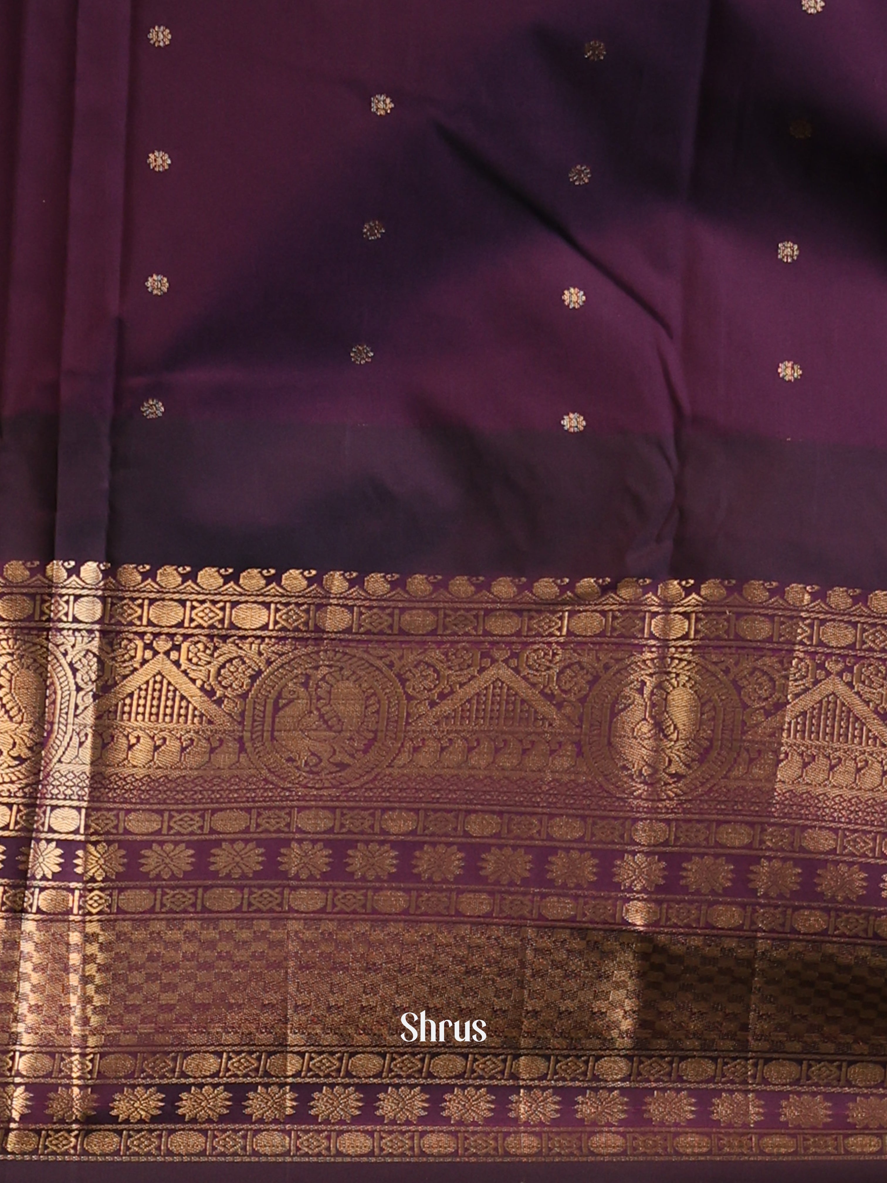 CJS02582 - Gadwal halfpure Saree - Shop on Shrus.com