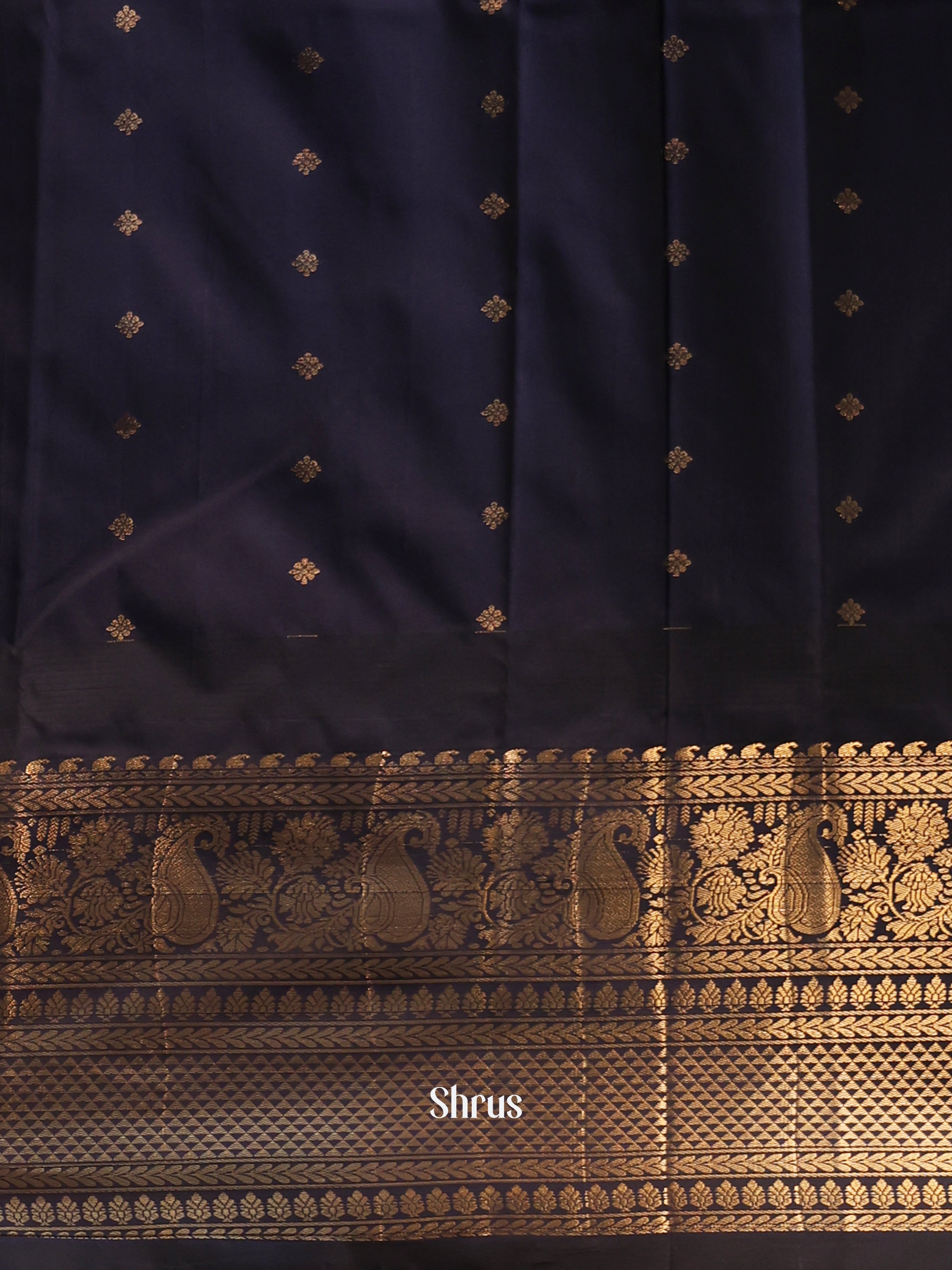 Red & Blue - Gadwal halfpure Saree - Shop on Shrus.com