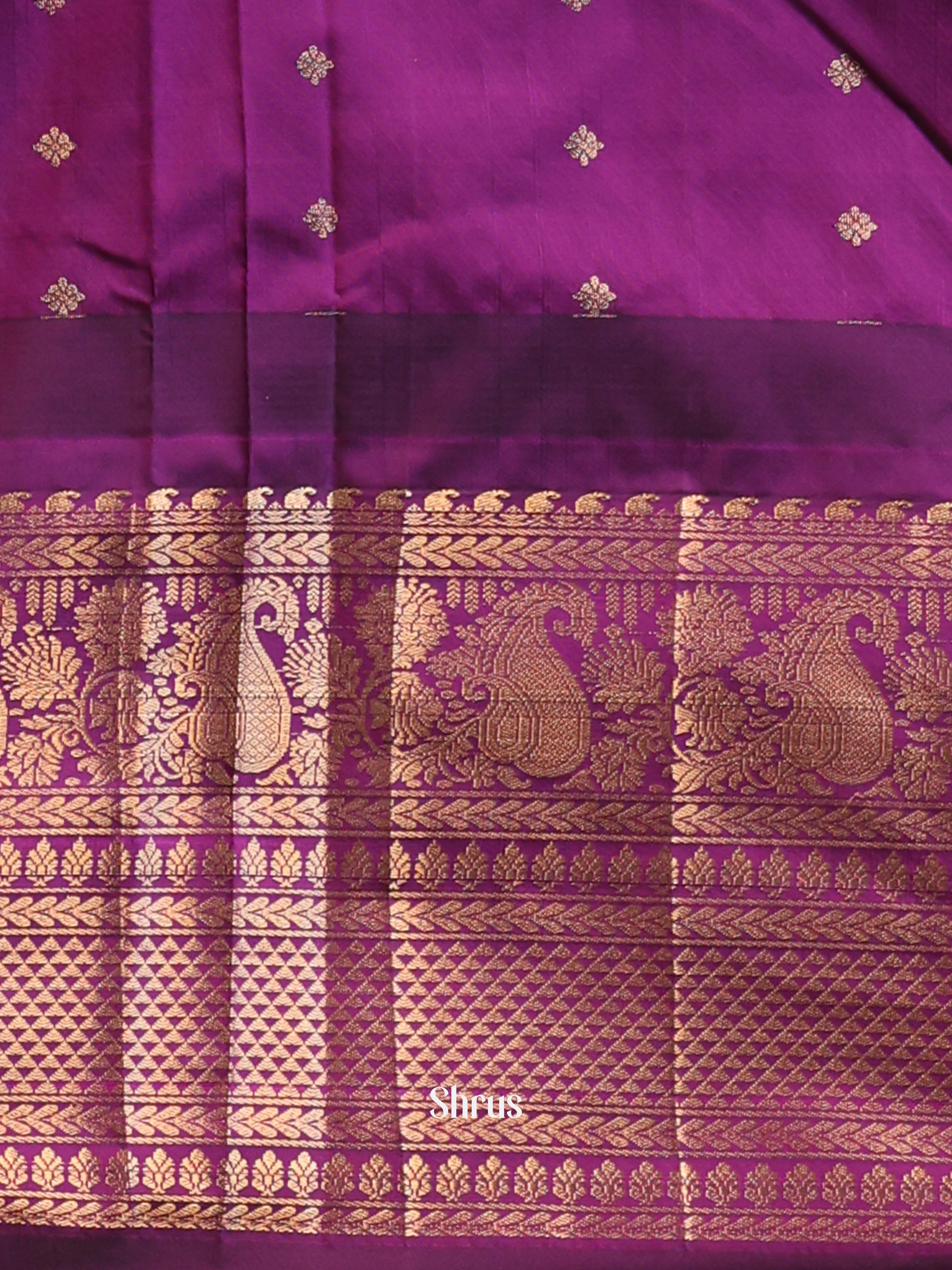 CJS02597 - Gadwal halfpure Saree - Shop on Shrus.com