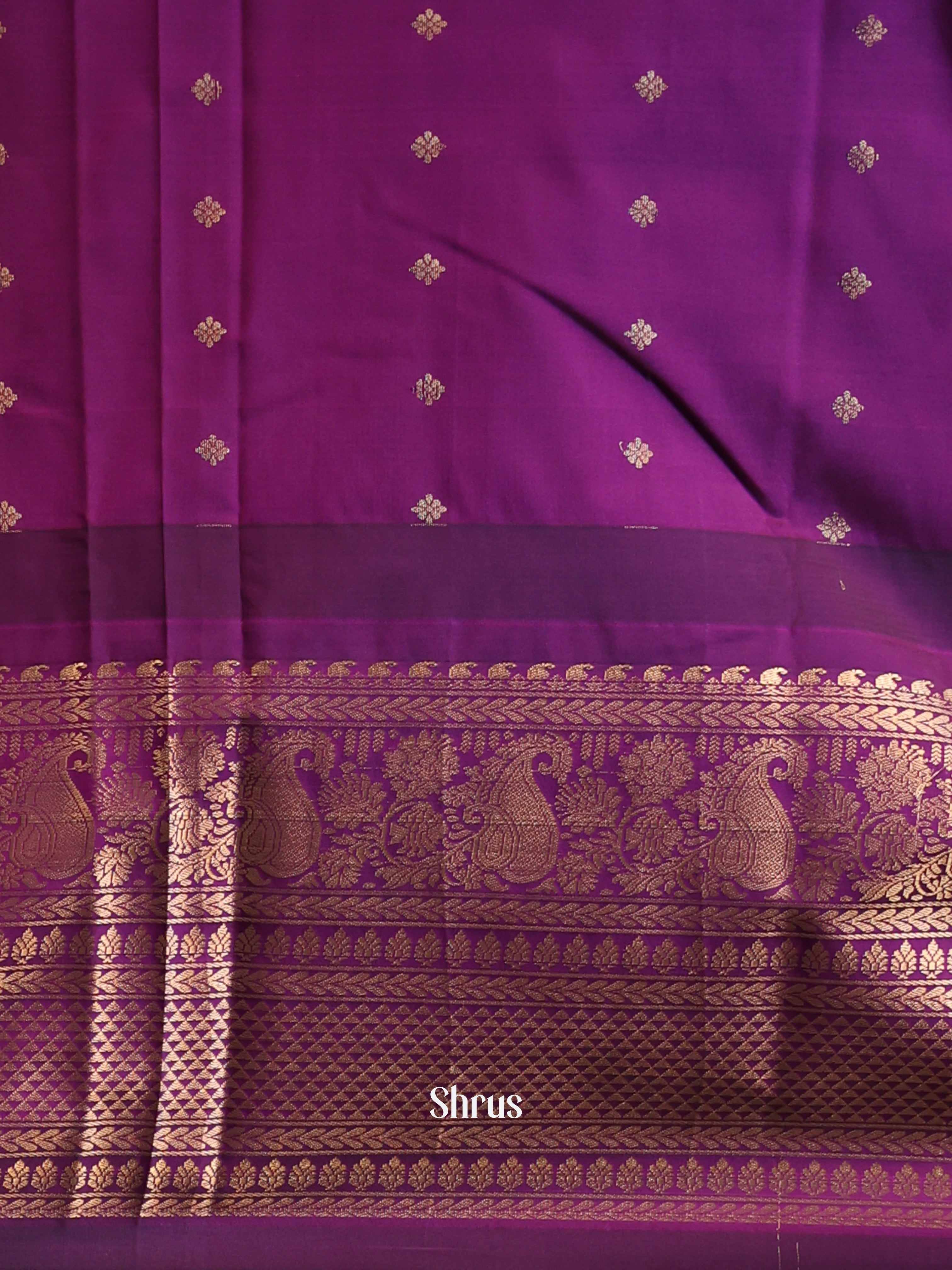 CJS02605 - Gadwal halfpure Saree - Shop on Shrus.com