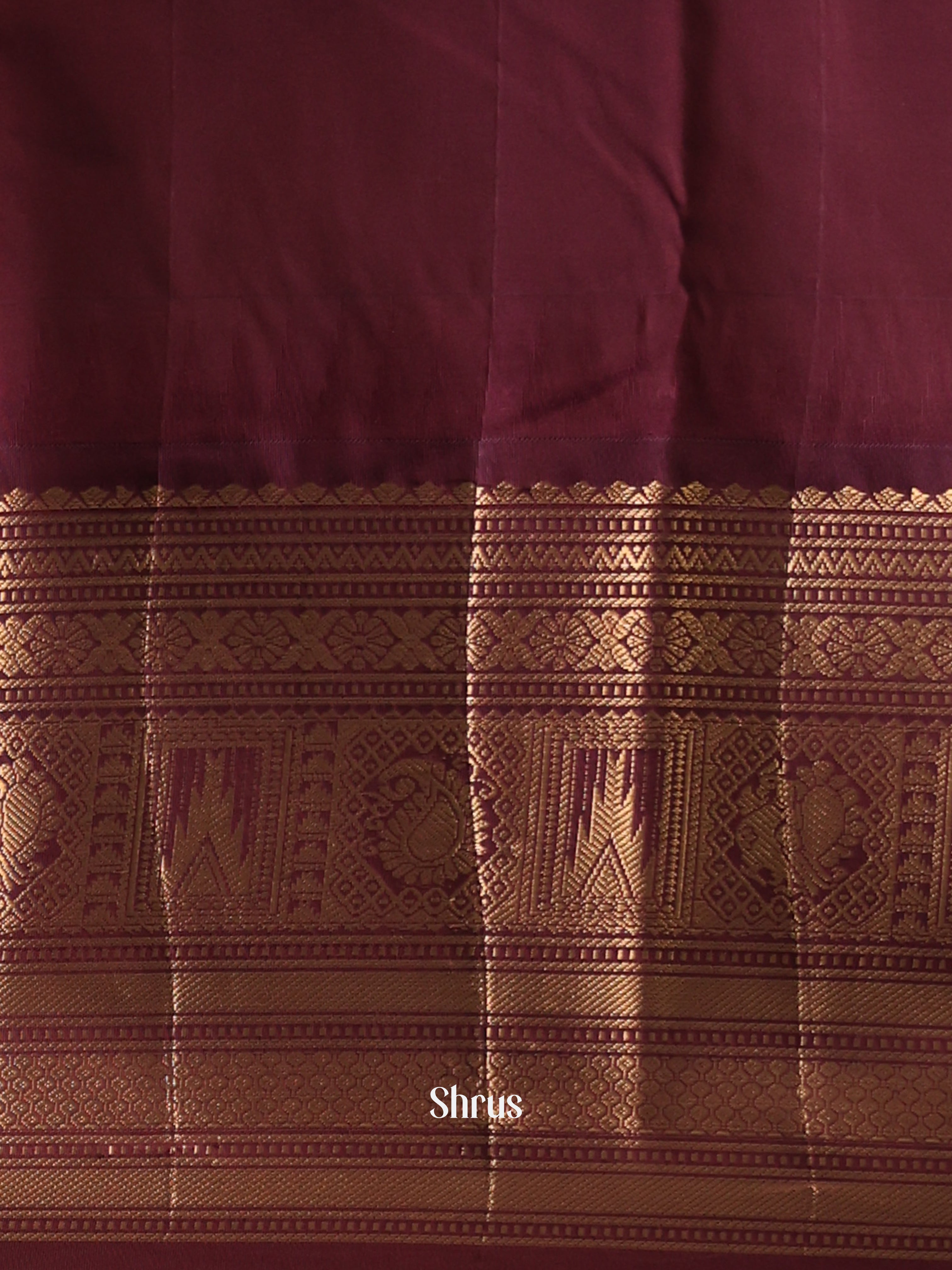 Pink & Maroon - Gadwal halfpure Saree - Shop on Shrus.com