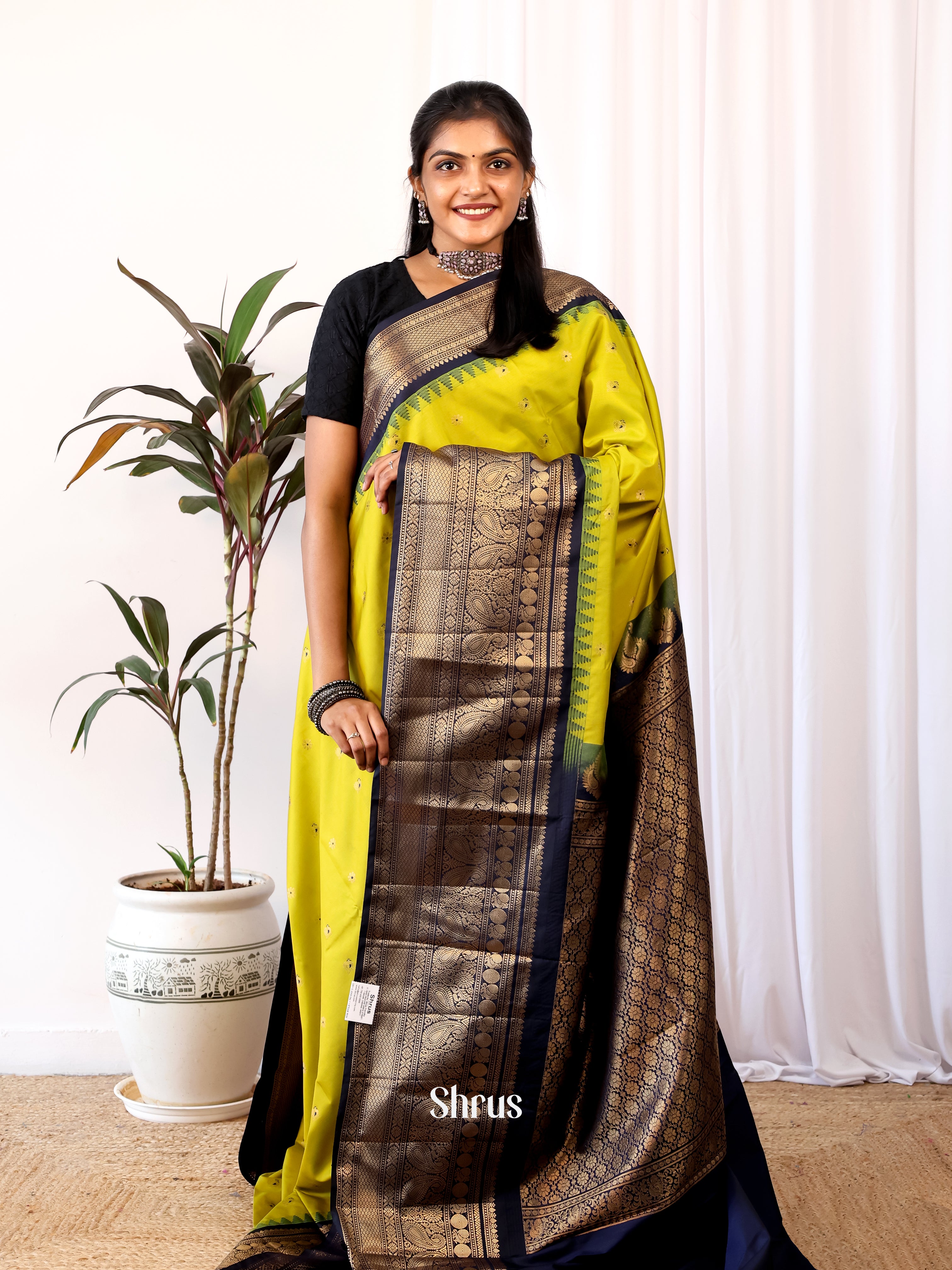 CJS02617 - Gadwal halfpure Saree - Shop on Shrus.com