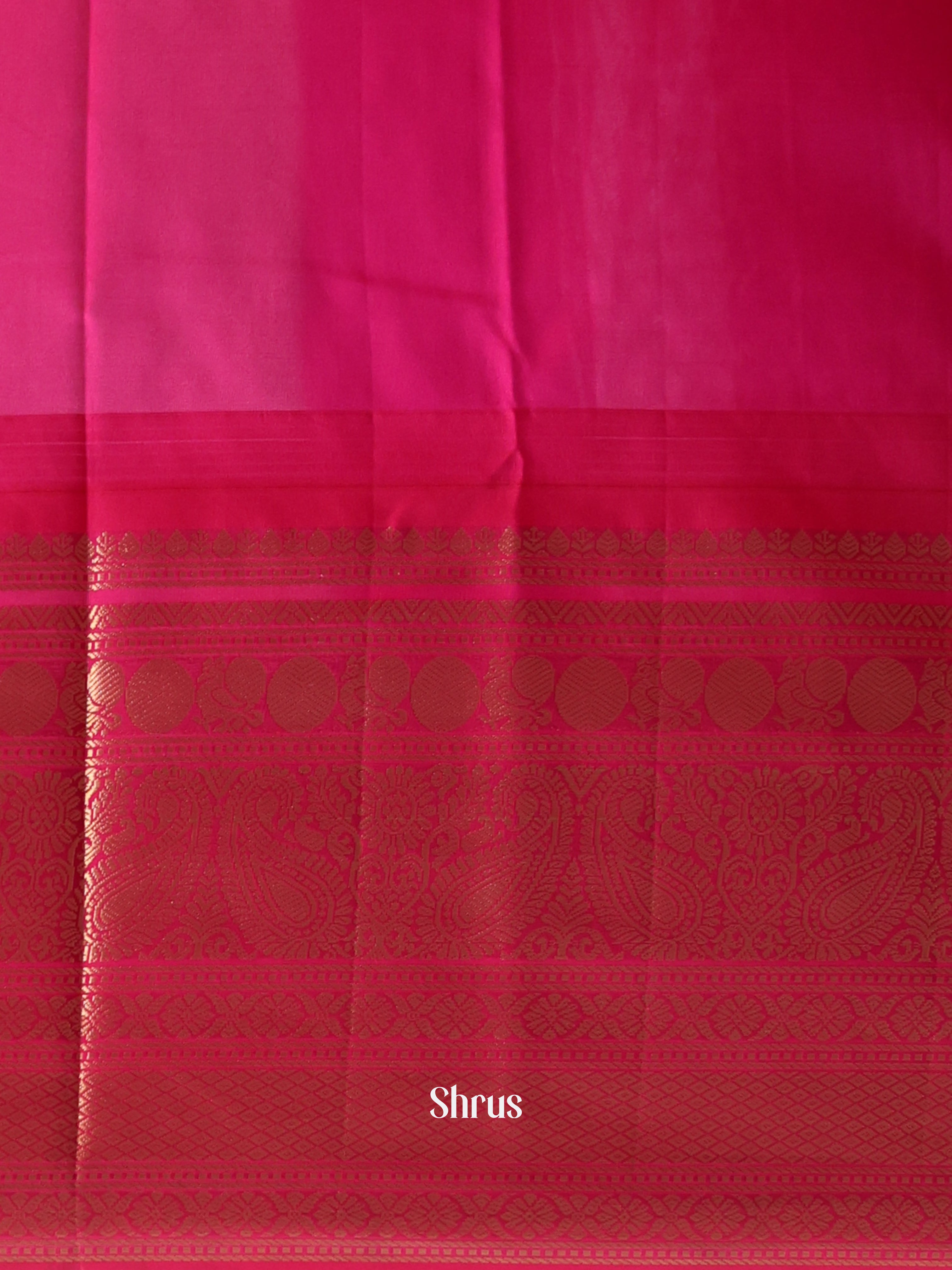 Pink & Magenta - Gadwal halfpure Saree - Shop on Shrus.com