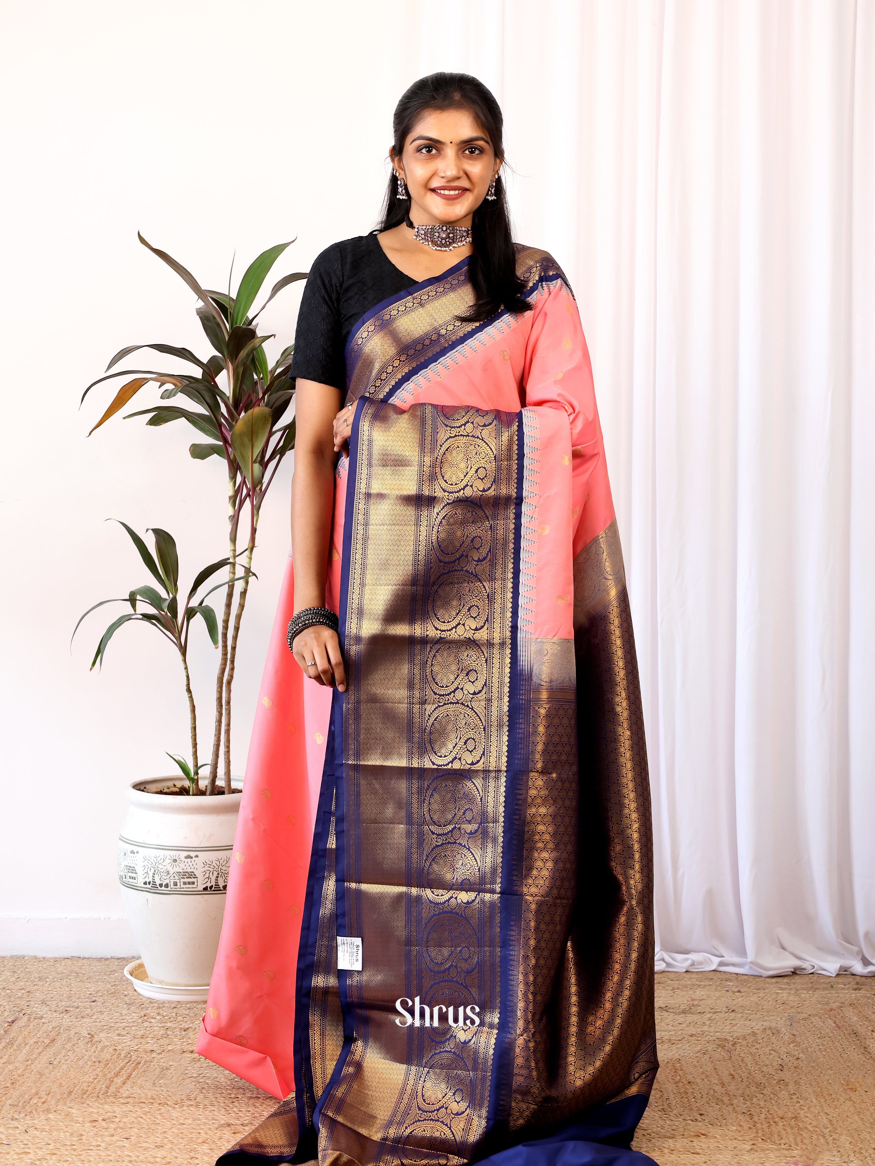 CJS02626 - Gadwal halfpure Saree - Shop on Shrus.com
