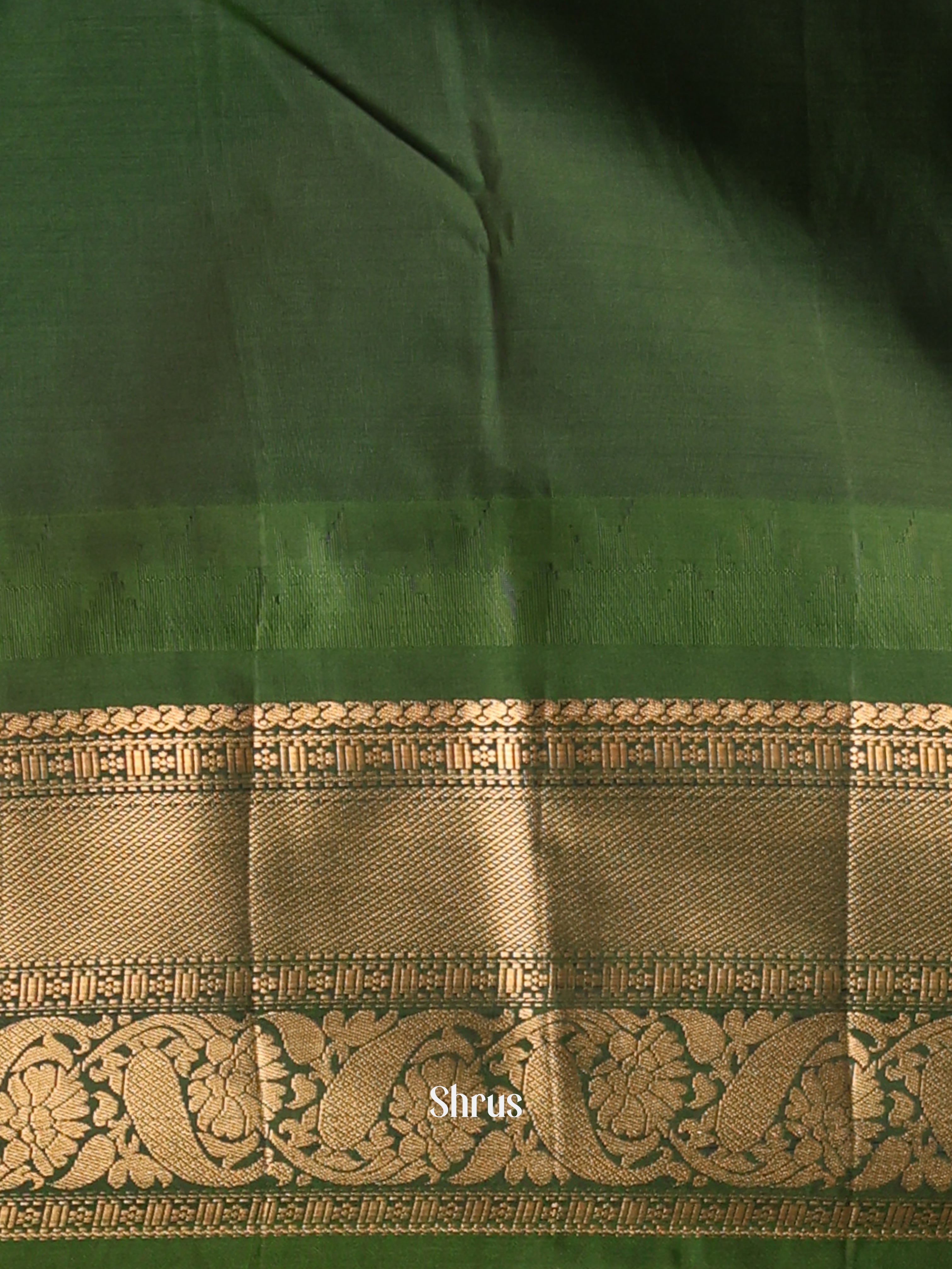 Pink & Green - Gadwal halfpure Saree - Shop on Shrus.com