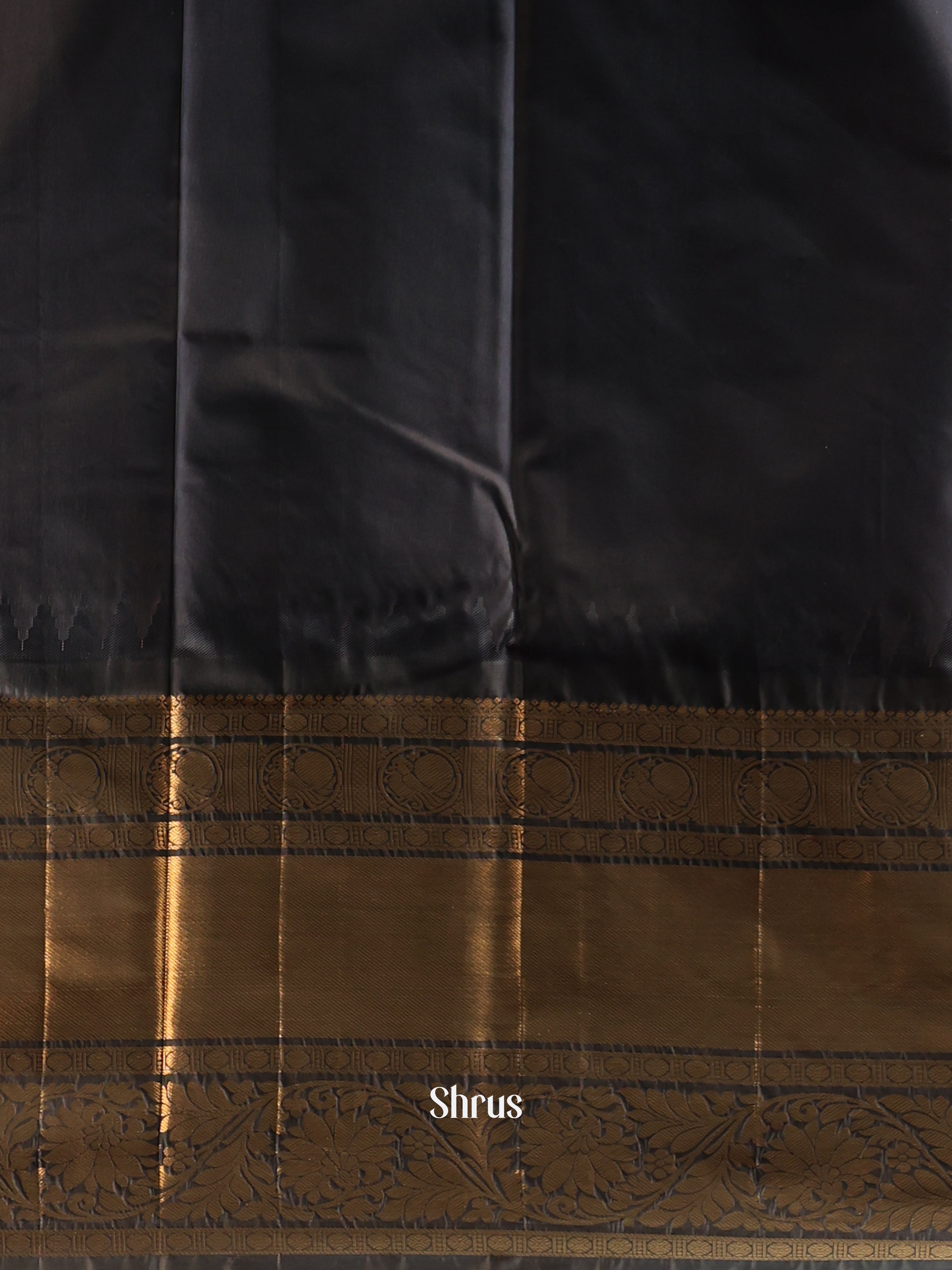 Pink & Black - Gadwal halfpure Saree - Shop on Shrus.com