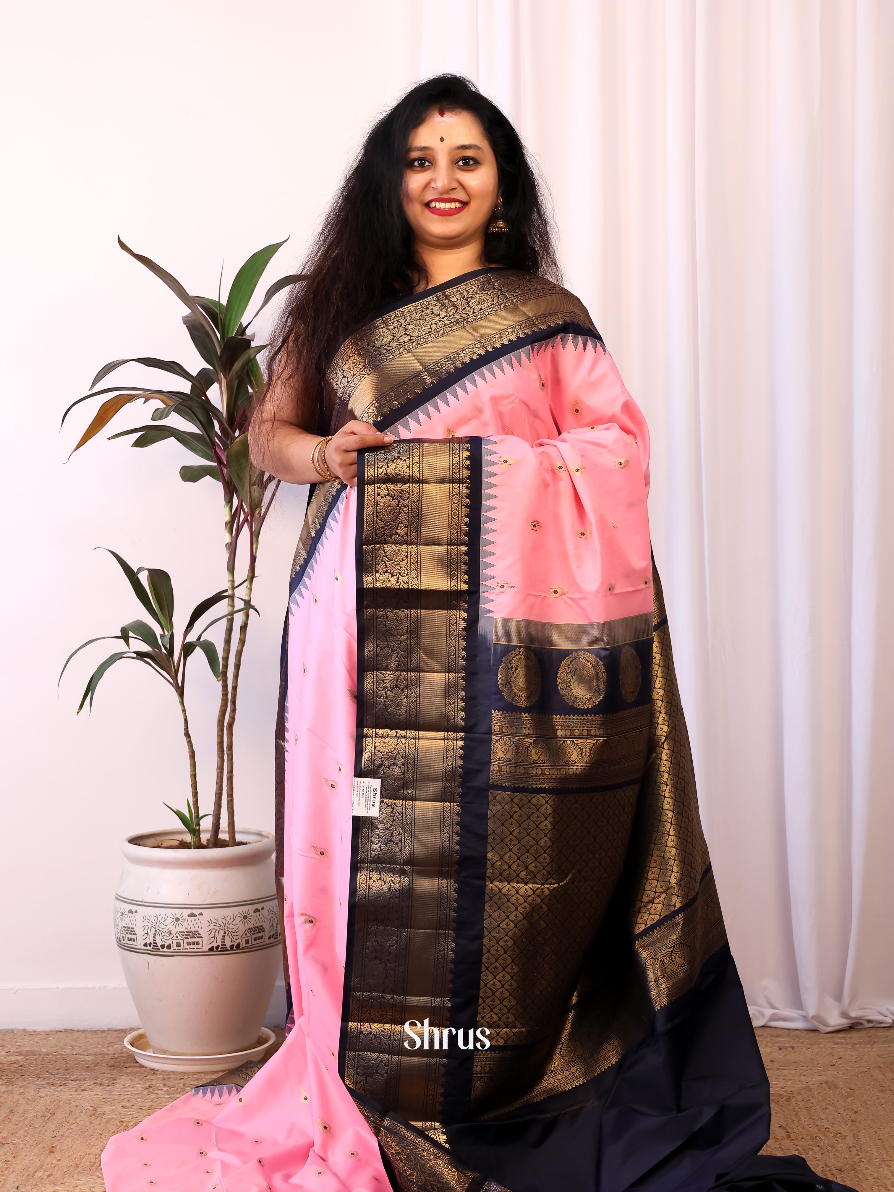 CJS02641 - Gadwal halfpure Saree - Shop on Shrus.com
