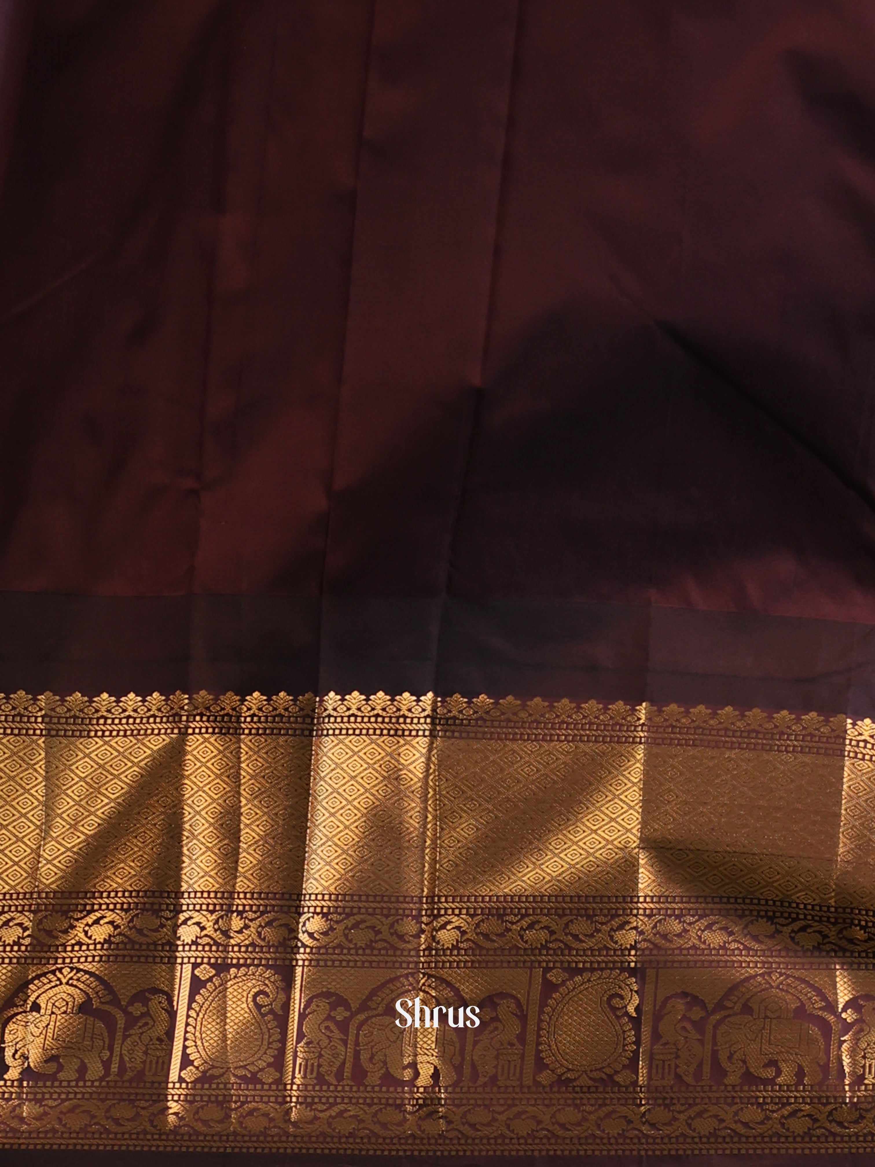 Elachi & Brown- Gadwal halfpure Saree - Shop on Shrus.com