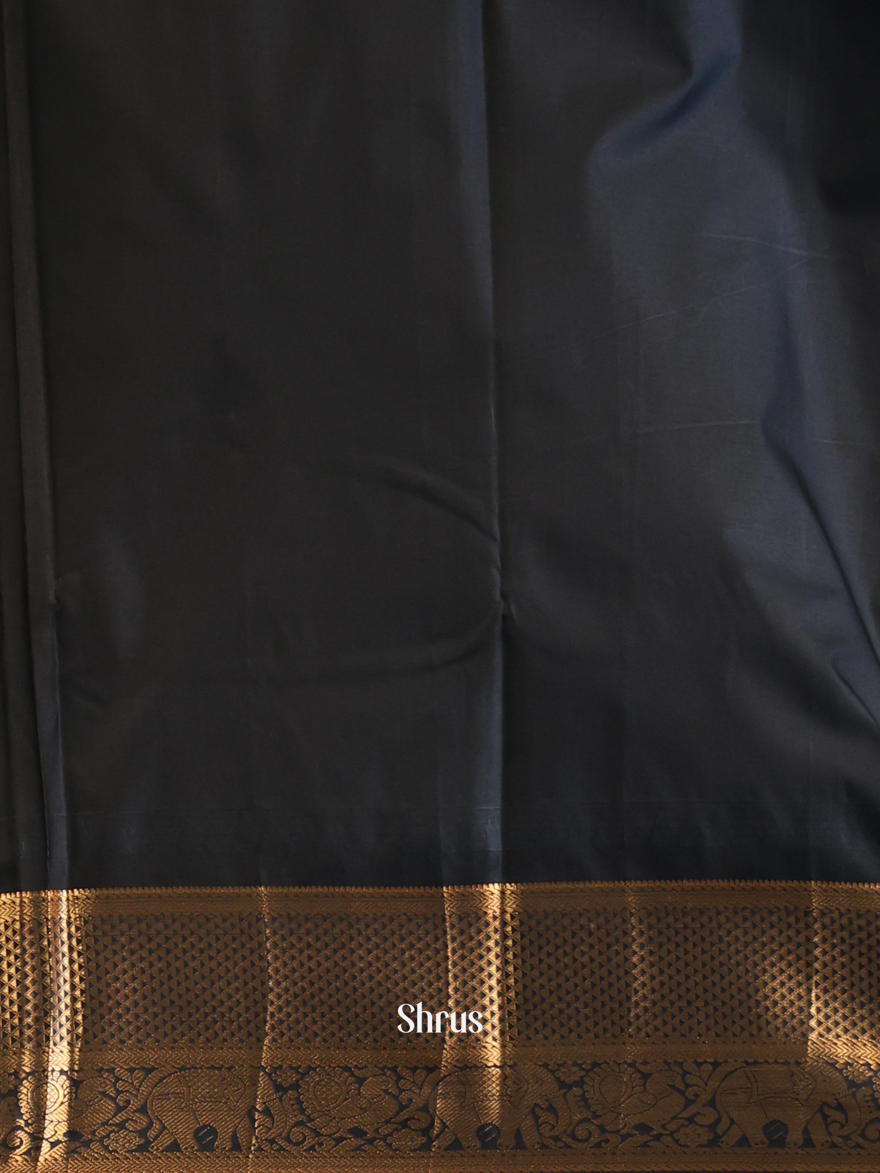 Pink & Black - Gadwal halfpure Saree - Shop on Shrus.com