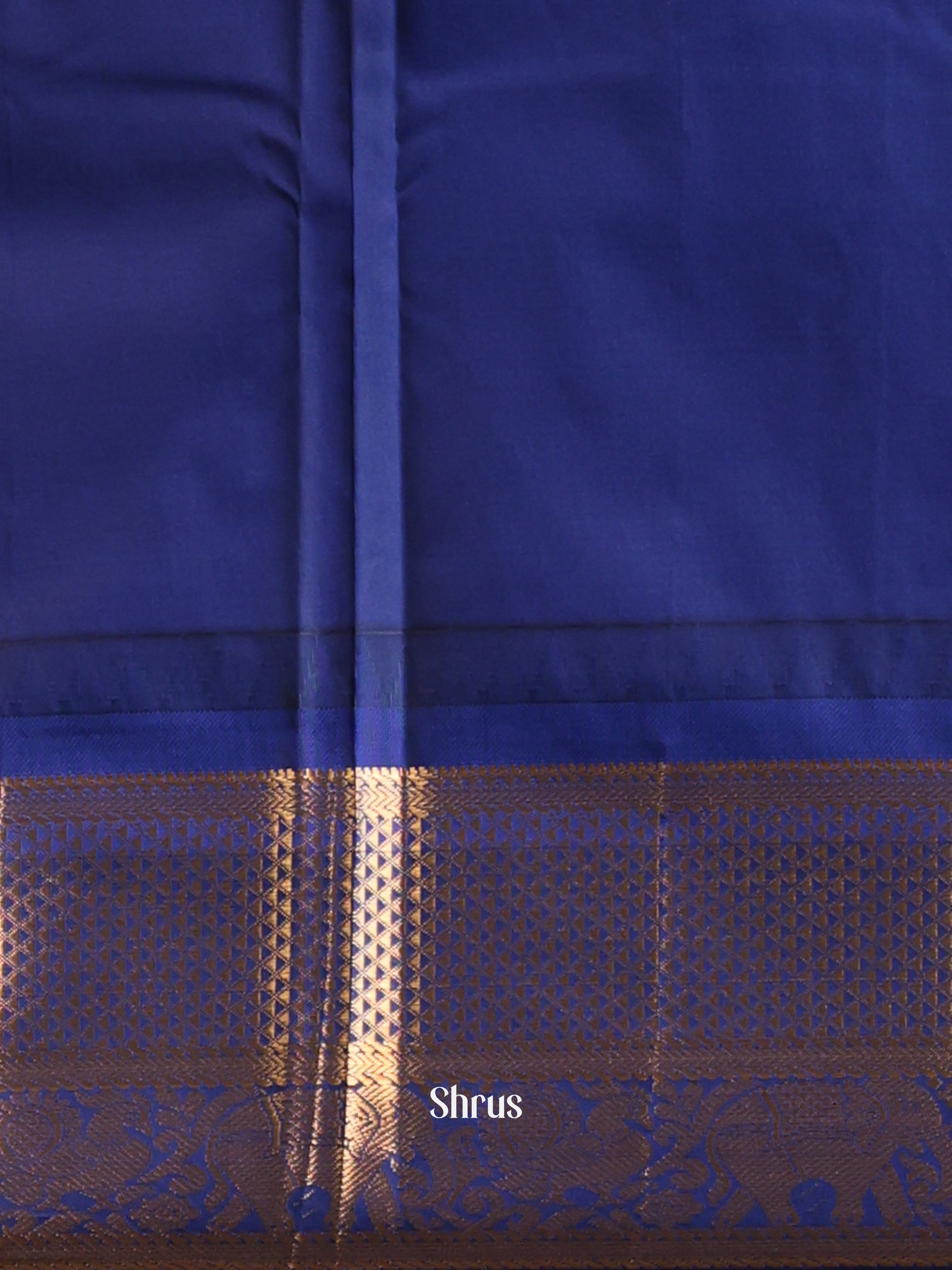 Pink & Blue - Gadwal halfpure Saree - Shop on Shrus.com