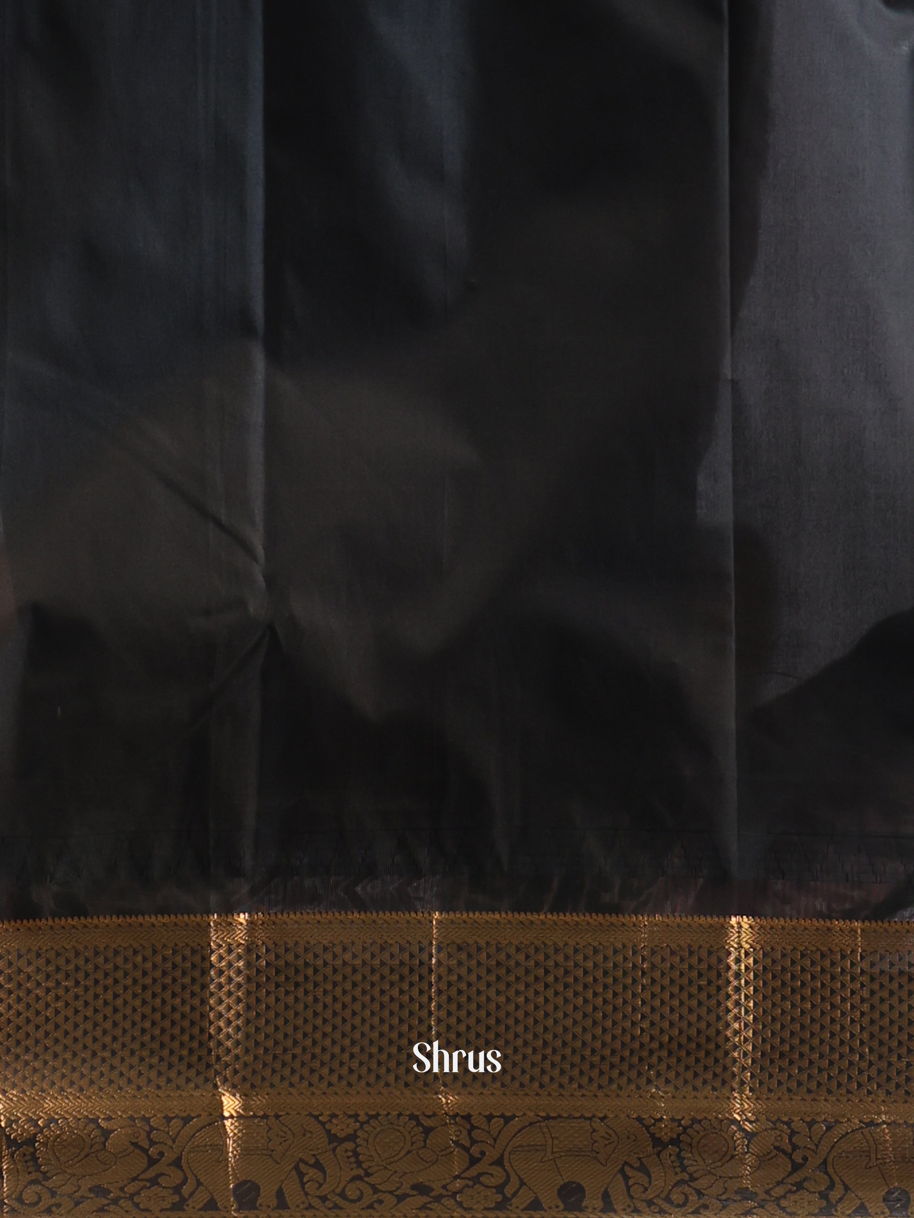 Pink & Black - Gadwal halfpure Saree - Shop on Shrus.com