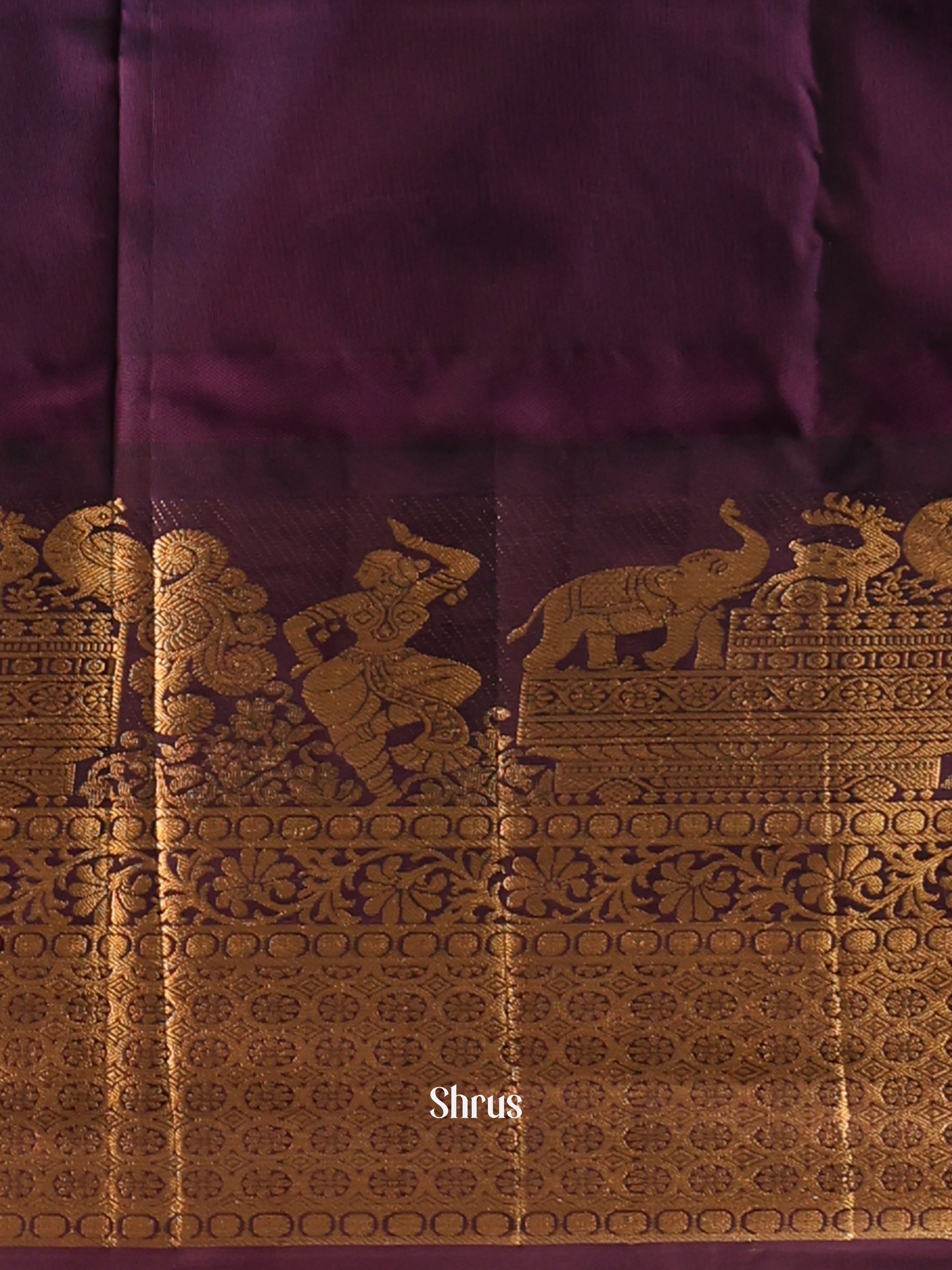 Pink & Purple - Gadwal halfpure Saree - Shop on Shrus.com