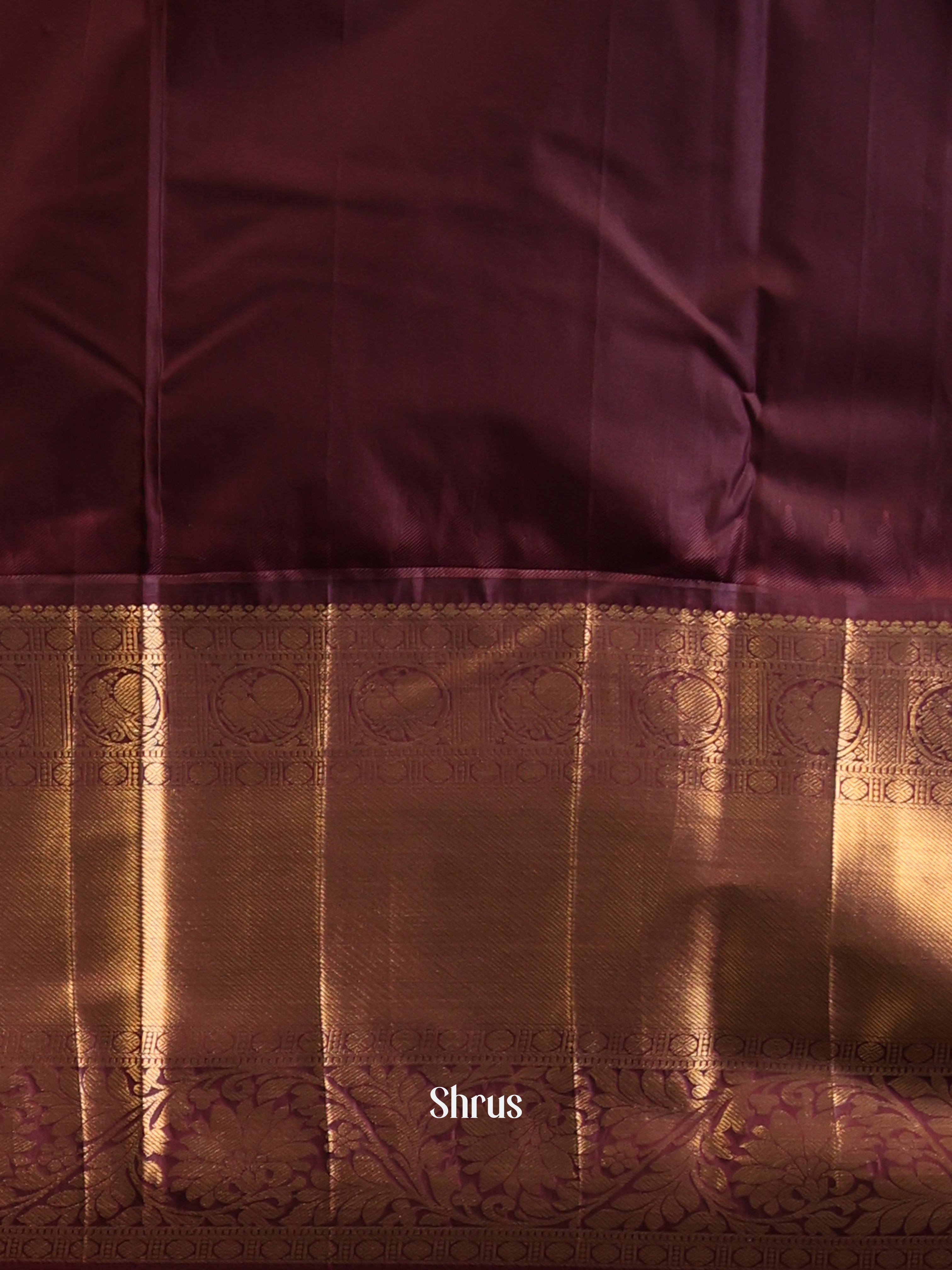 Pista Green & Brown - Gadwal halfpure Saree - Shop on Shrus.com