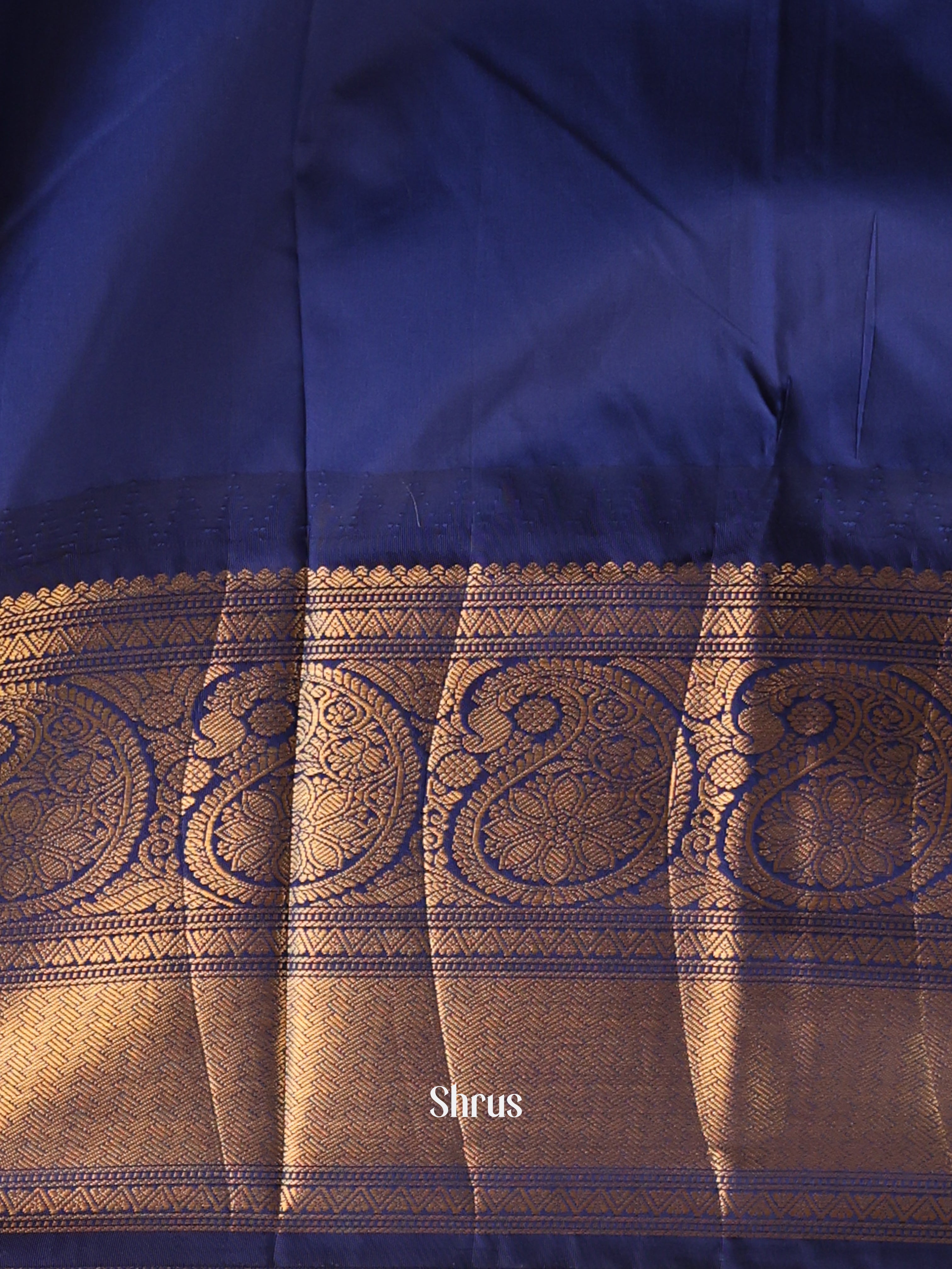 Pink & Blue- Gadwal halfpure Saree - Shop on Shrus.com