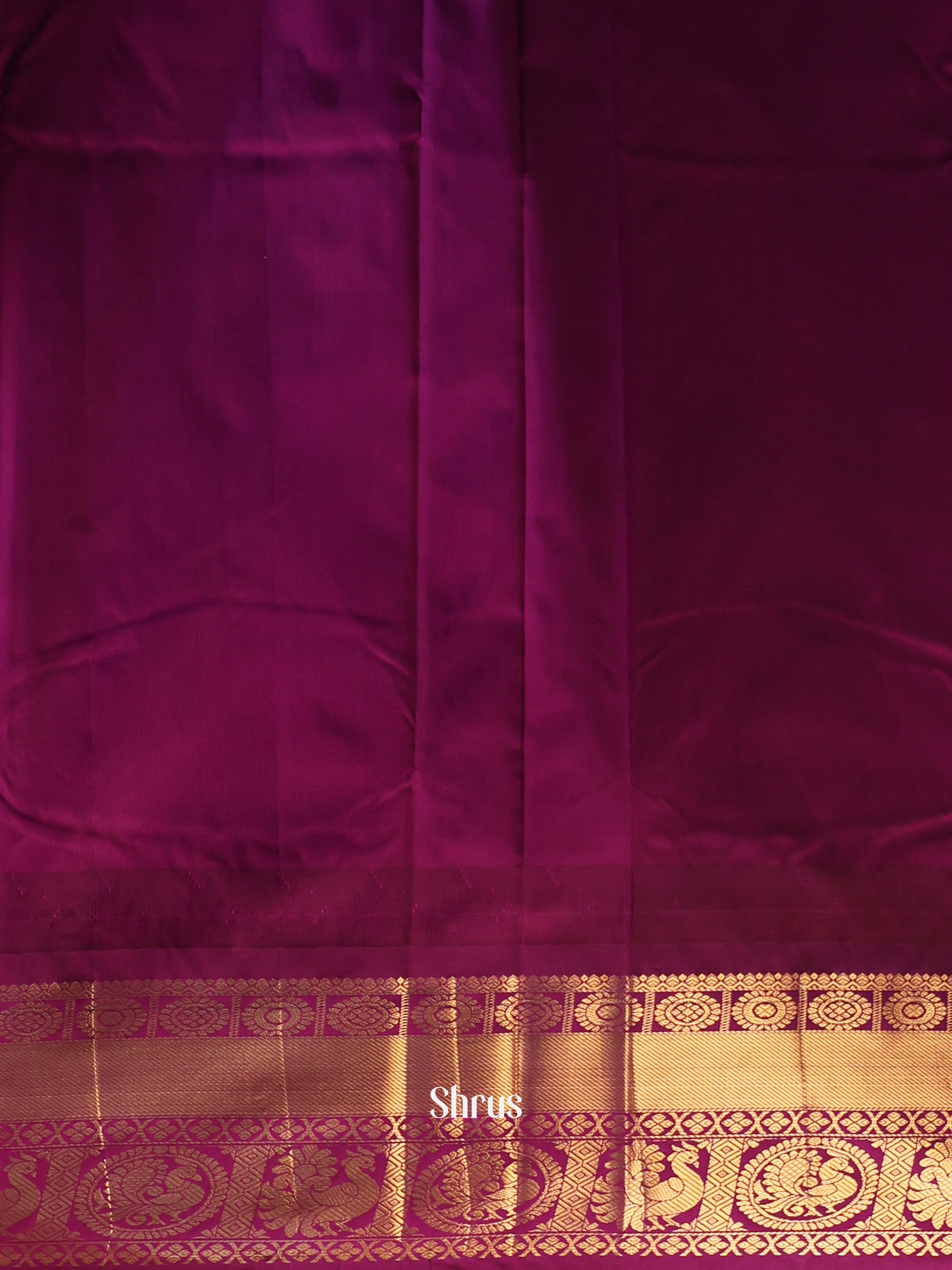 Pink & Violet - Gadwal halfpure Saree - Shop on Shrus.com